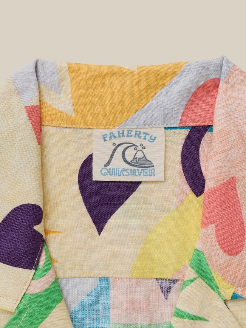 FAHERTY X QUIKSILVER SS CAMP SHIRT - SUNSHINE COAST TILE