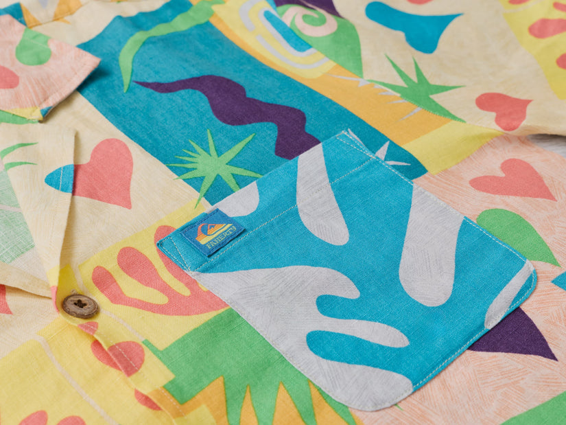 FAHERTY X QUIKSILVER SS CAMP SHIRT - SUNSHINE COAST TILE