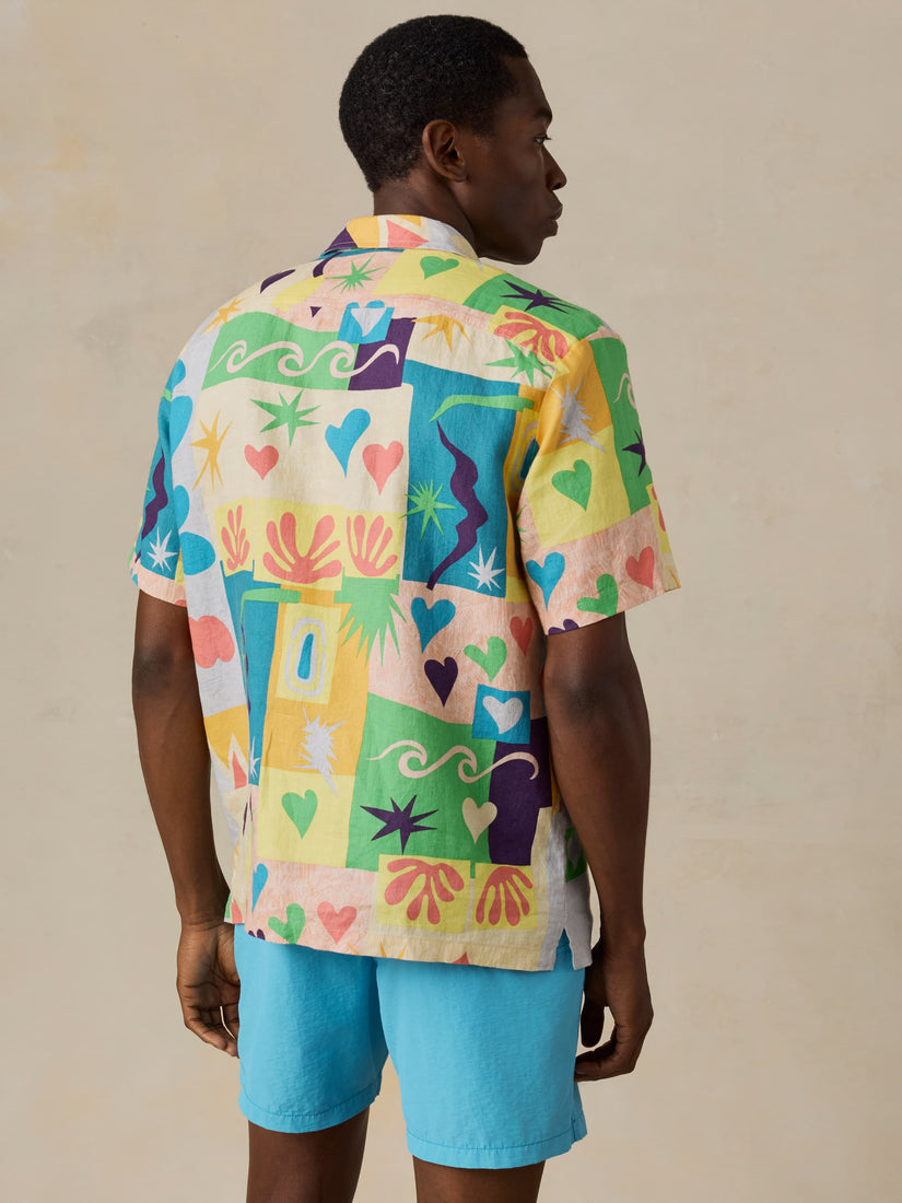 FAHERTY X QUIKSILVER SS CAMP SHIRT - SUNSHINE COAST TILE
