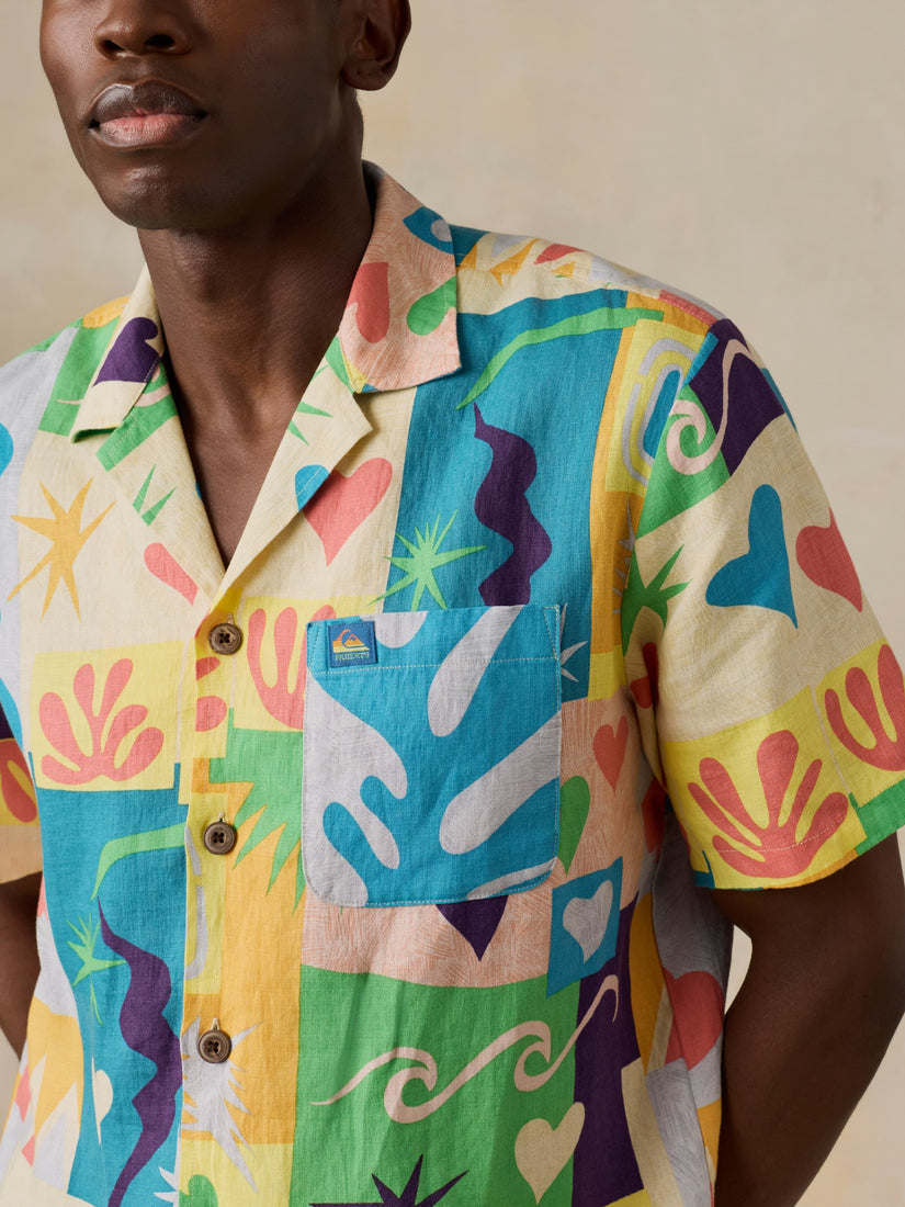 FAHERTY X QUIKSILVER SS CAMP SHIRT - SUNSHINE COAST TILE