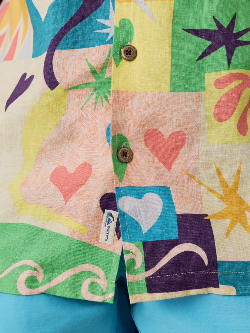 FAHERTY X QUIKSILVER SS CAMP SHIRT - SUNSHINE COAST TILE