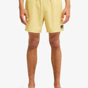 One Piece Solid 16" Elastic Waist Boardshorts - Pampas