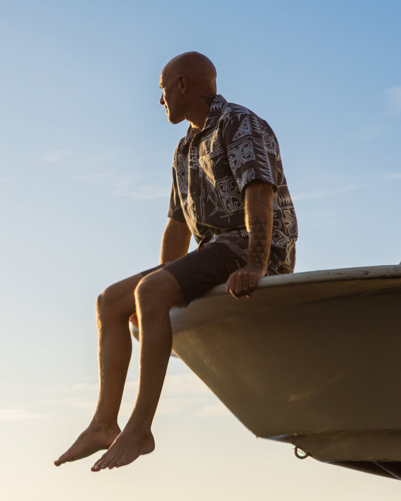 Waterman Ohana Bay Short Sleeve Woven Shirt - Phantom