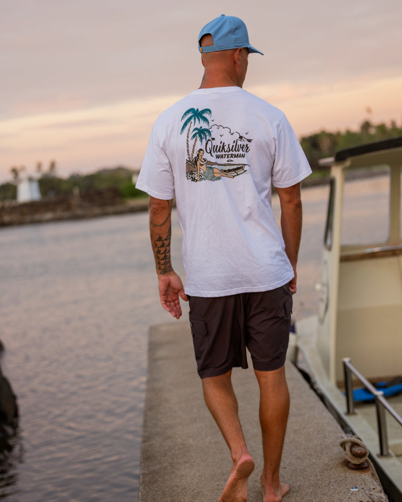 Waterman Outrigger Classic Short Sleeve Knit T-Shirt - White