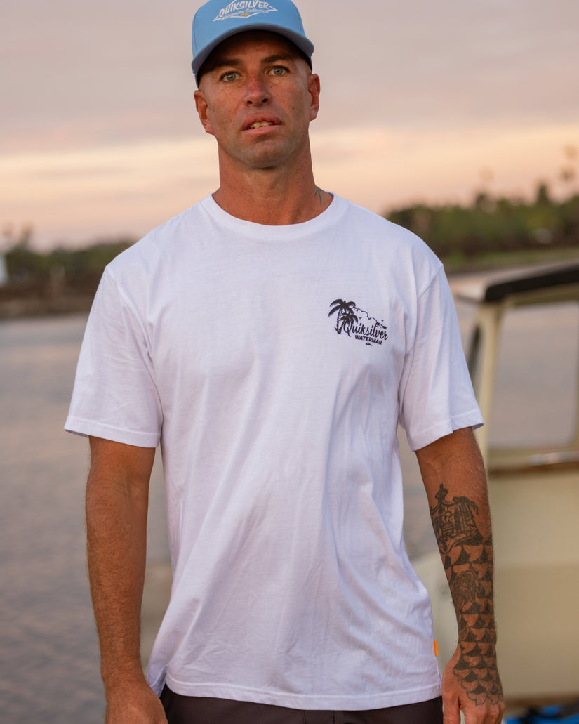 Waterman Outrigger Classic Short Sleeve Knit T-Shirt - White