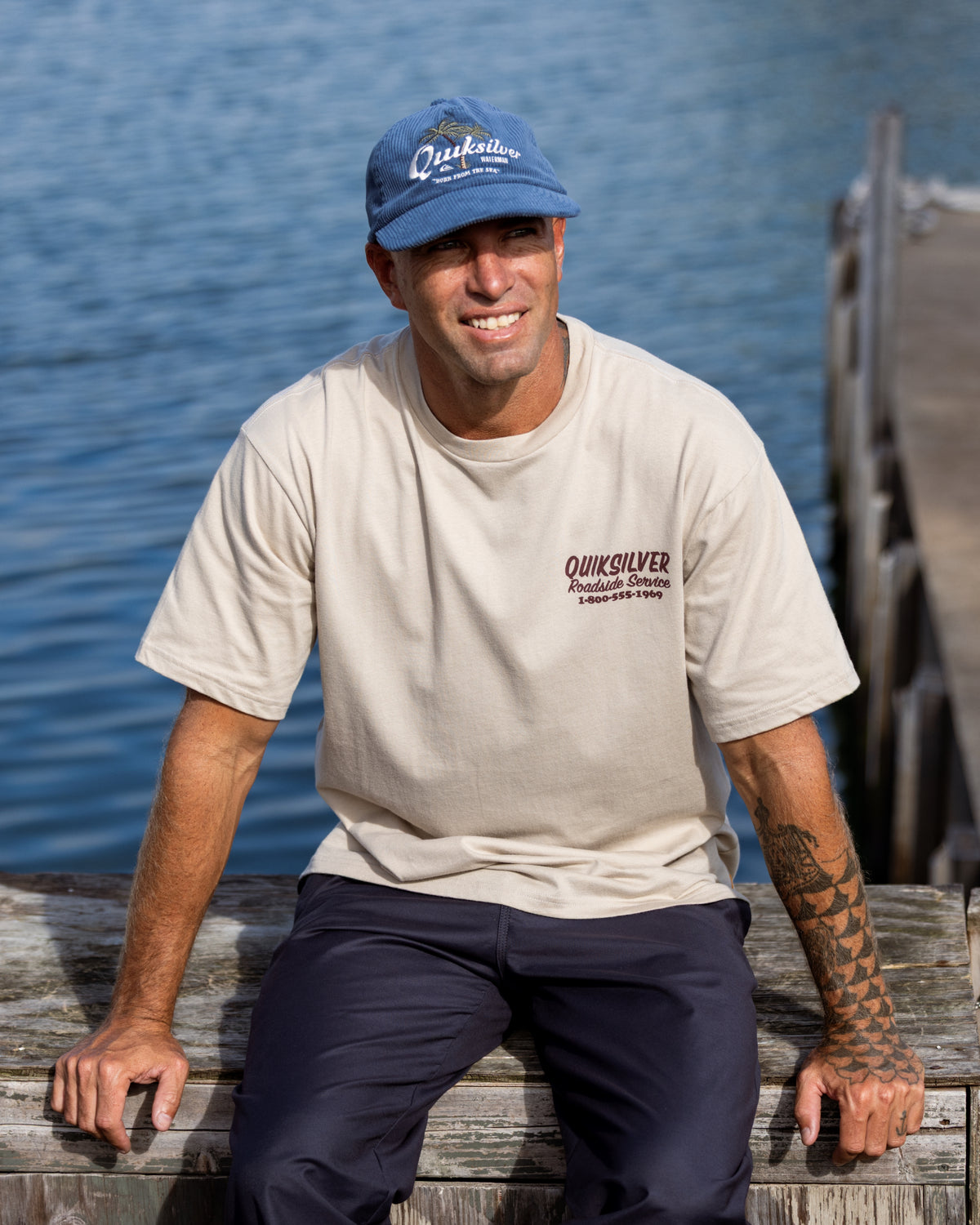Waterman Sundown Corduroy Snapback Hat - Riviera