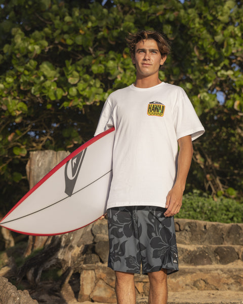 Hi Hawaii Crest Classic T-shirt - White | Quiksilver