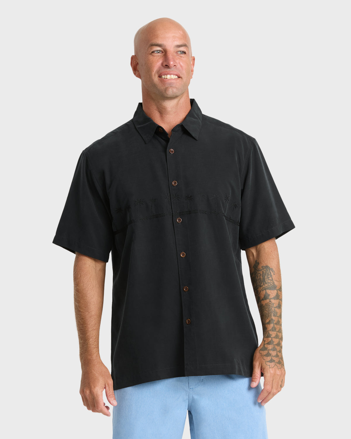 Waterman-Tahiti-Palms-Premium-Anti-Wrinkle-Shirt-Black-1
