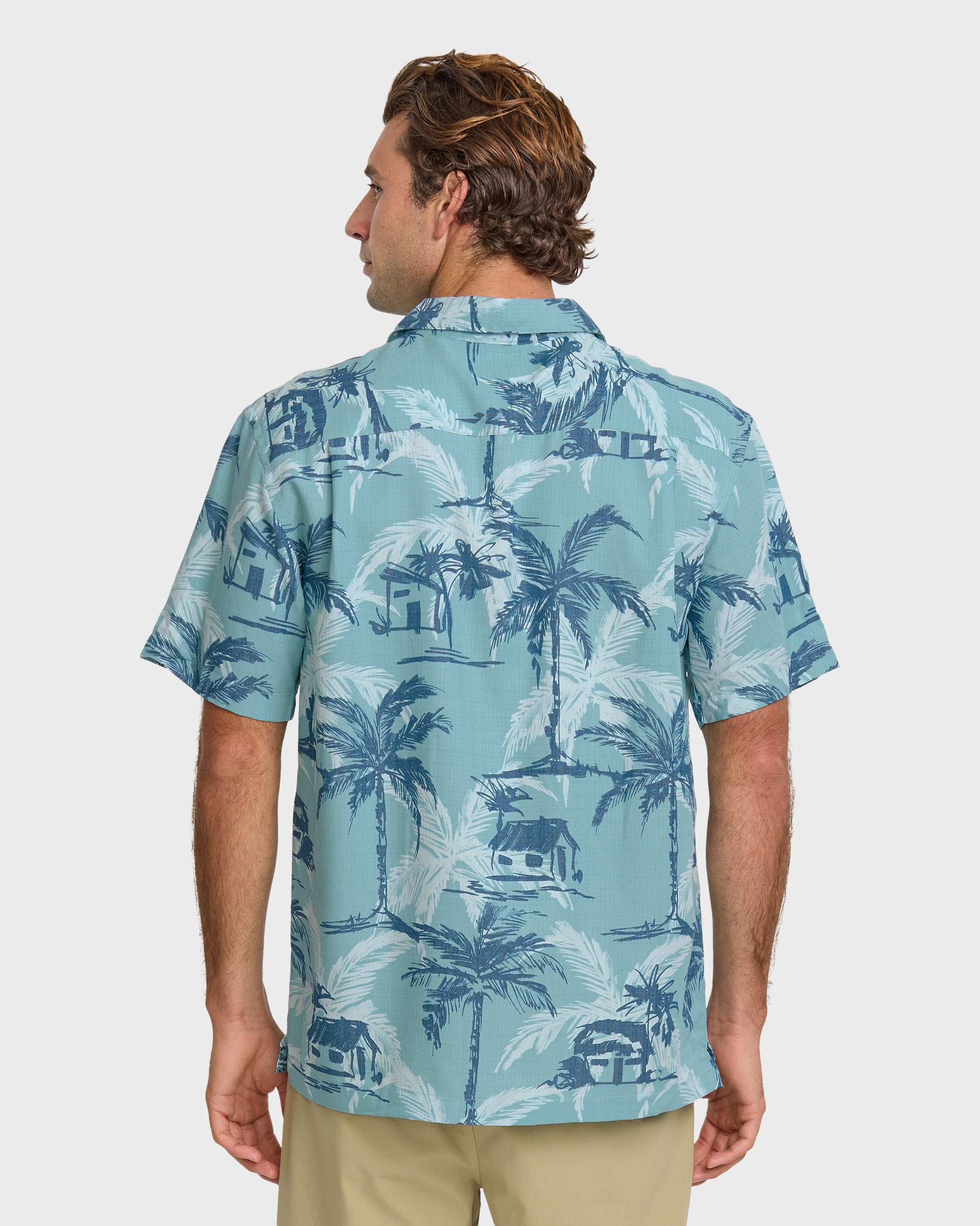 YAMAHA KAWASHIMA シャツ 水色 Waterman Off The Grid Shirt - Aqua | Quiksilver