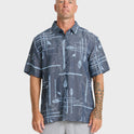 Waterman Paddle Out Short Sleeve Woven Shirt - Navy Blazer