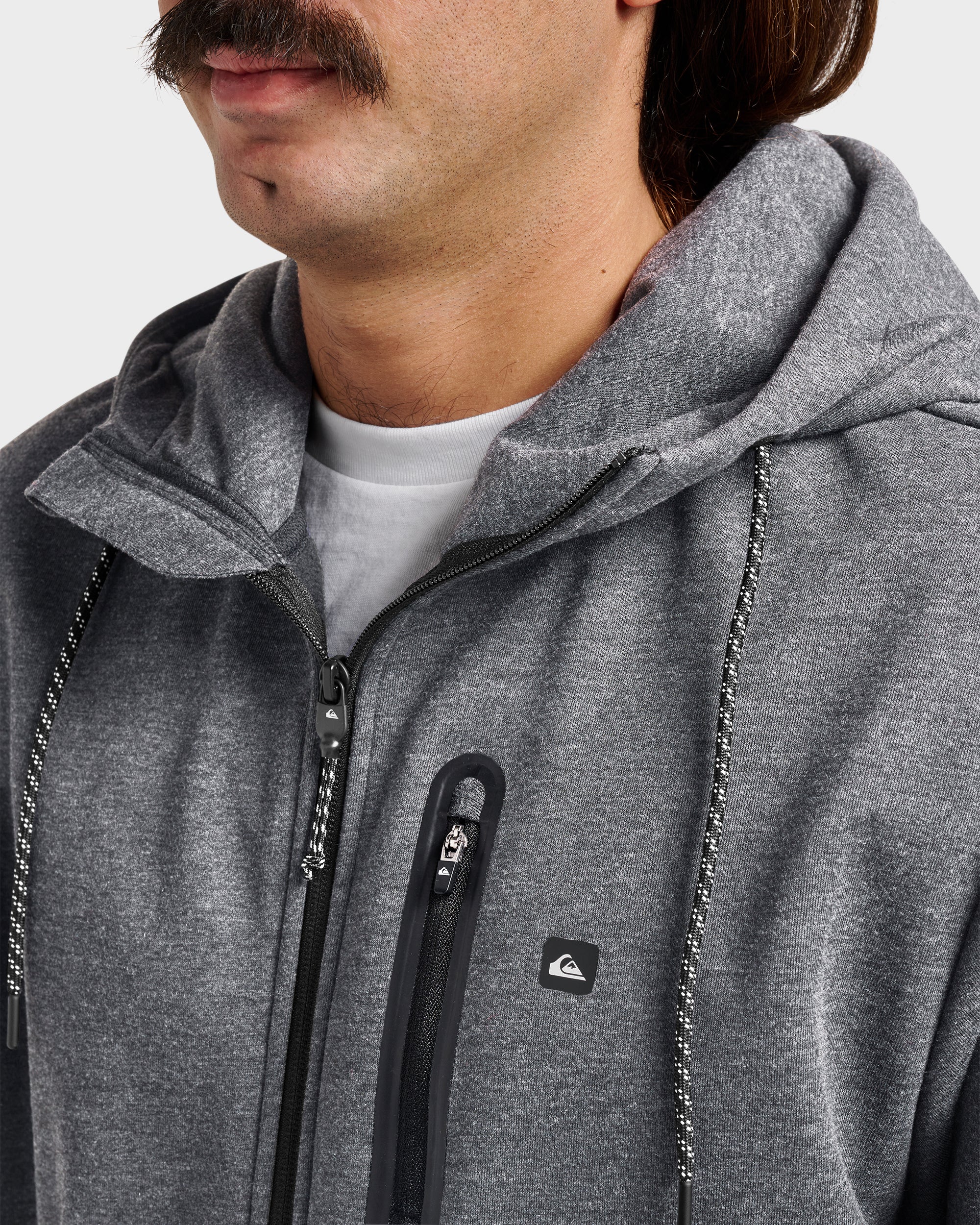 Waterman Departure Zip Sweatshirt - Phantom Heather | Quiksilver