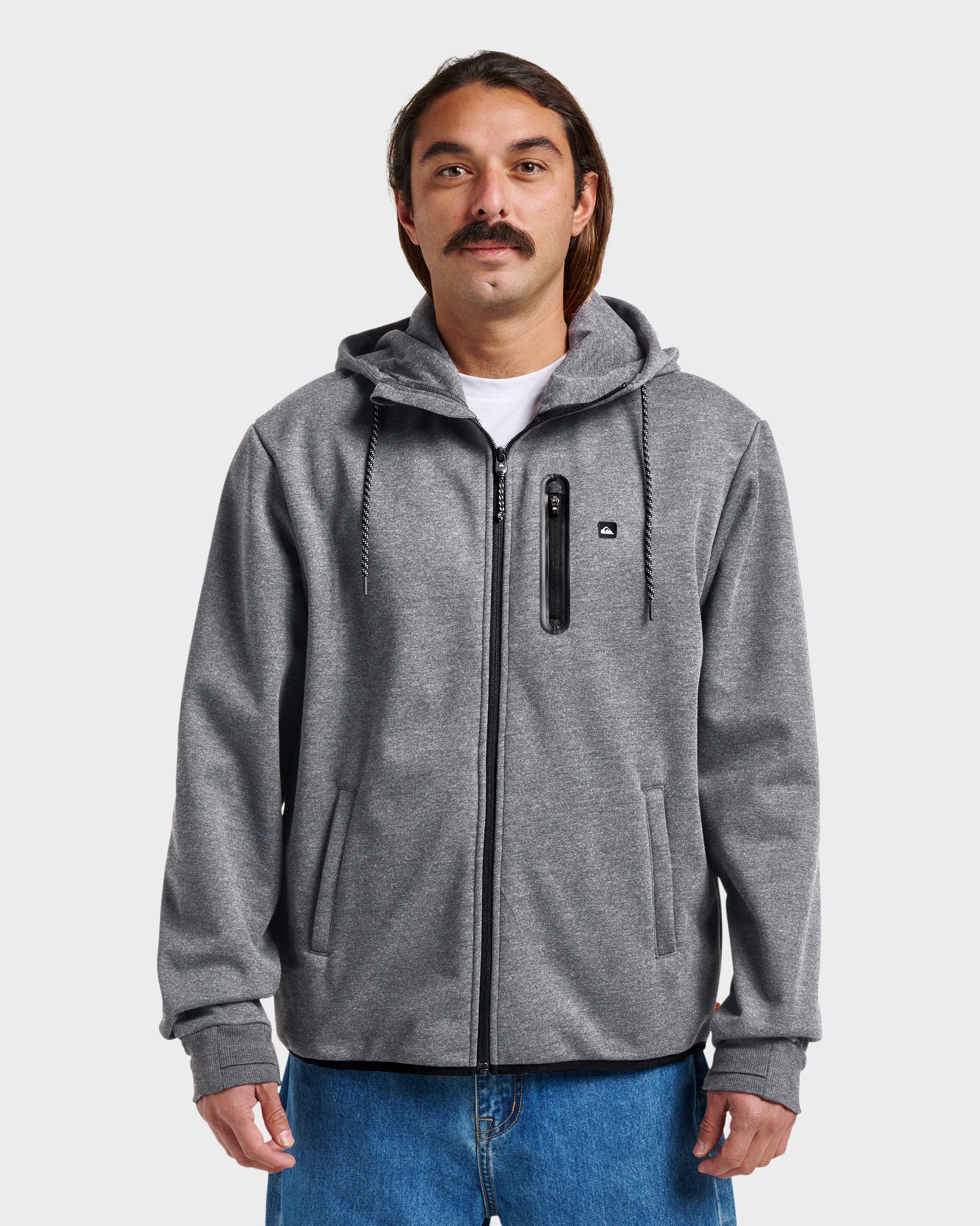Waterman Departure Zip Sweatshirt - Phantom Heather | Quiksilver