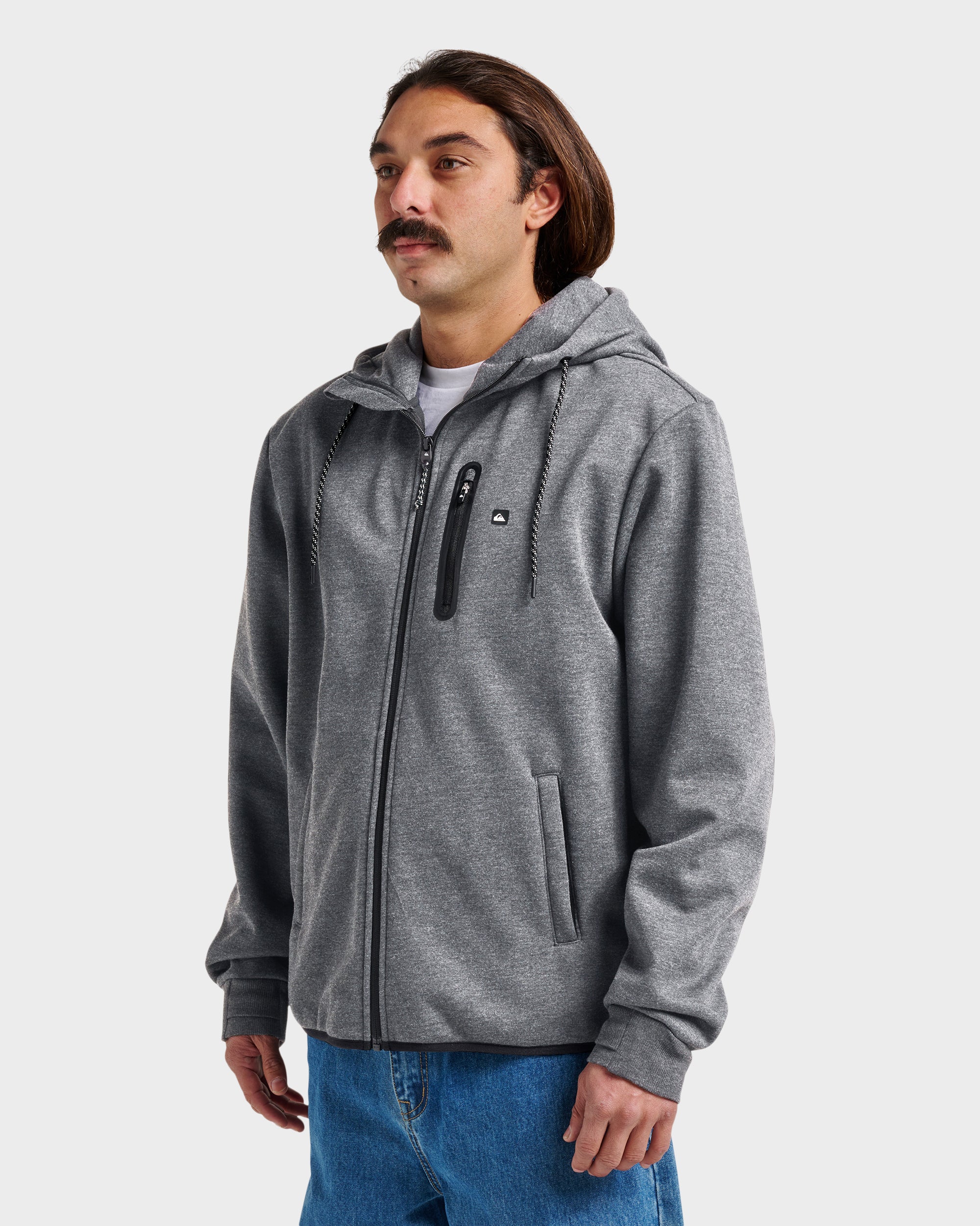 Waterman Departure Zip Sweatshirt - Phantom Heather | Quiksilver