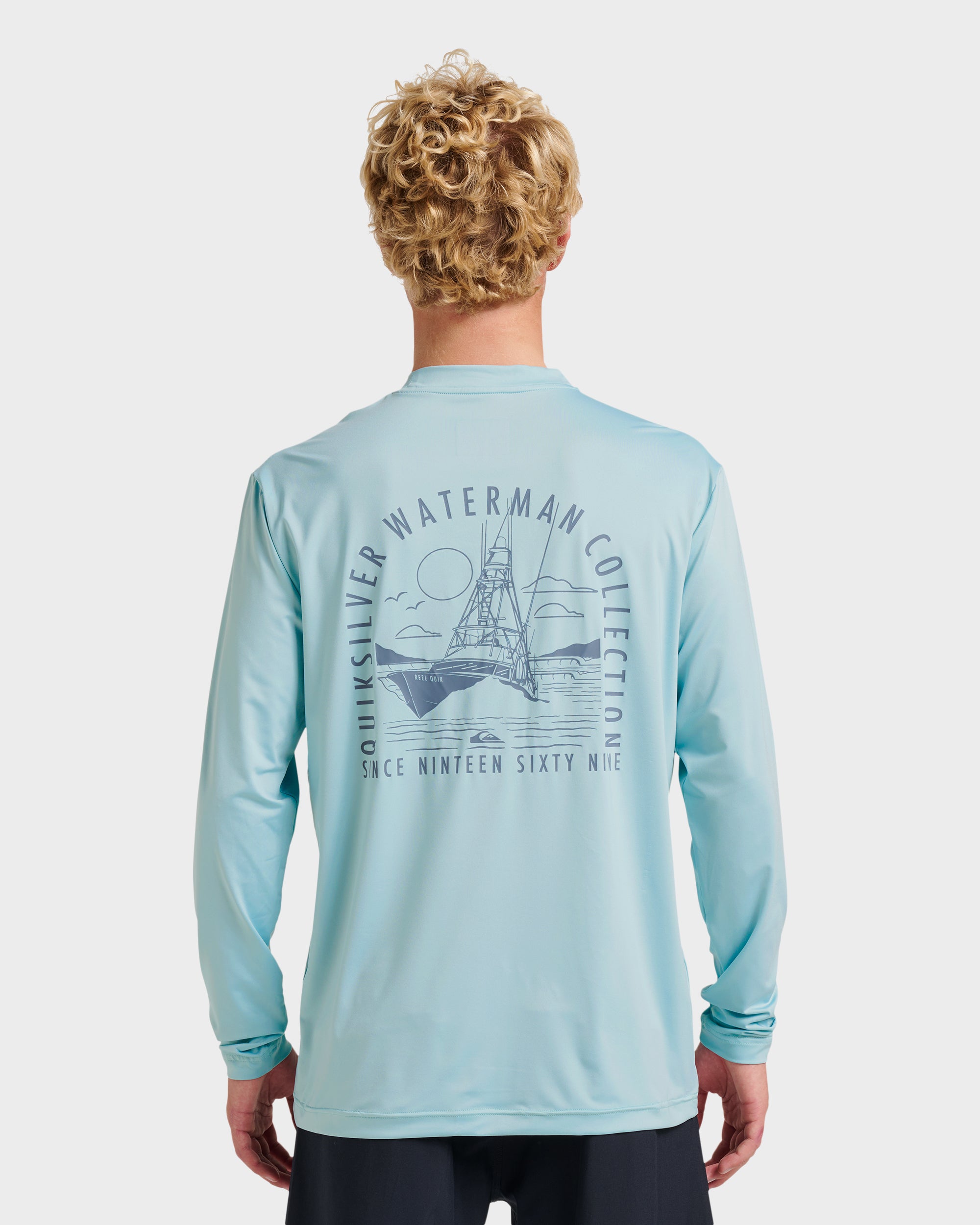 Waterman Coolbreeze Long Sleeve Surf Tee - Sterling Blue | Quiksilver