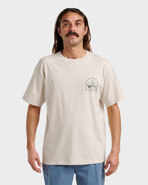 Waterman Out To Sea Classic T-shirt - Moonbeam | Quiksilver