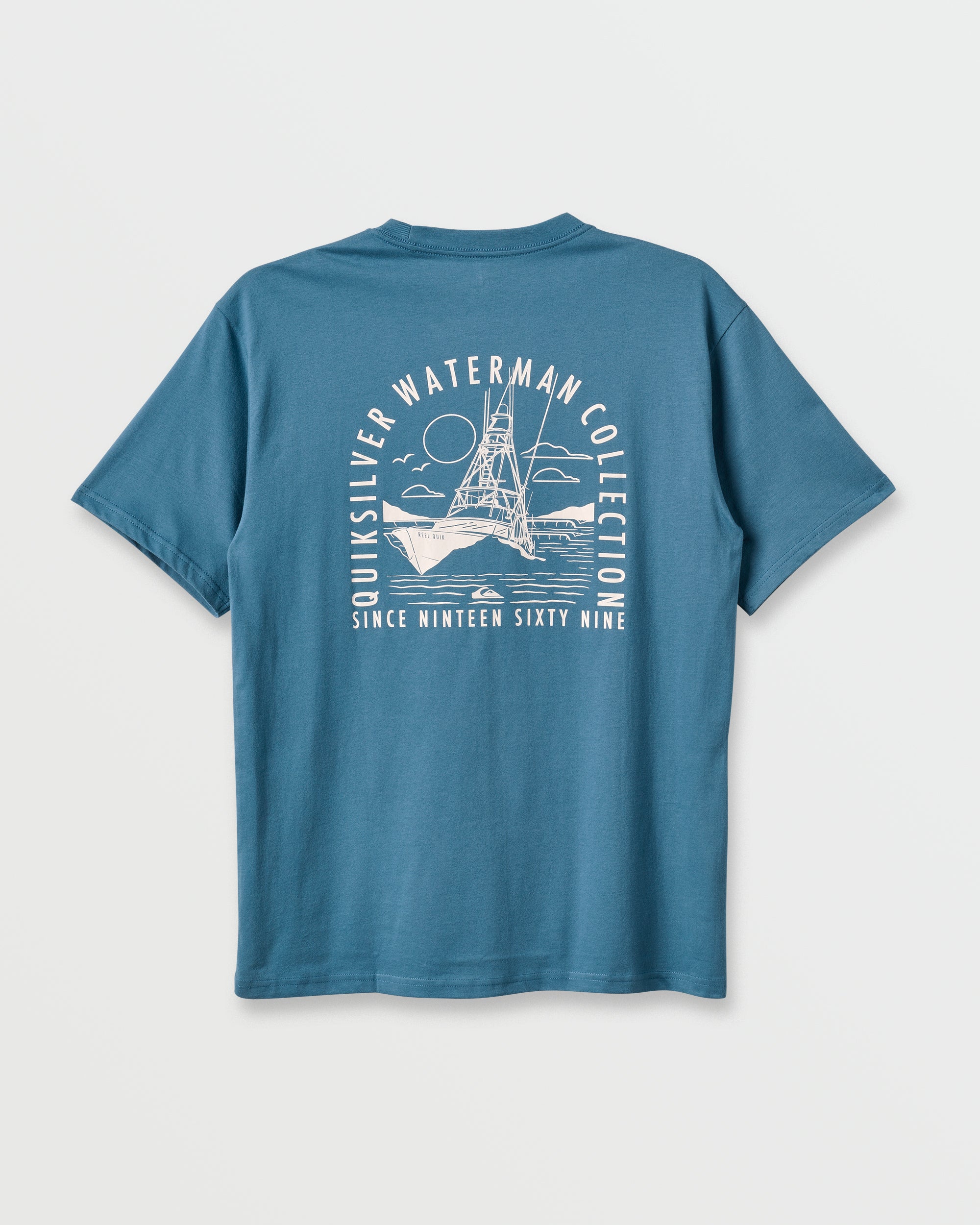 Waterman Out To Sea Classic T-shirt - Real Teal | Quiksilver