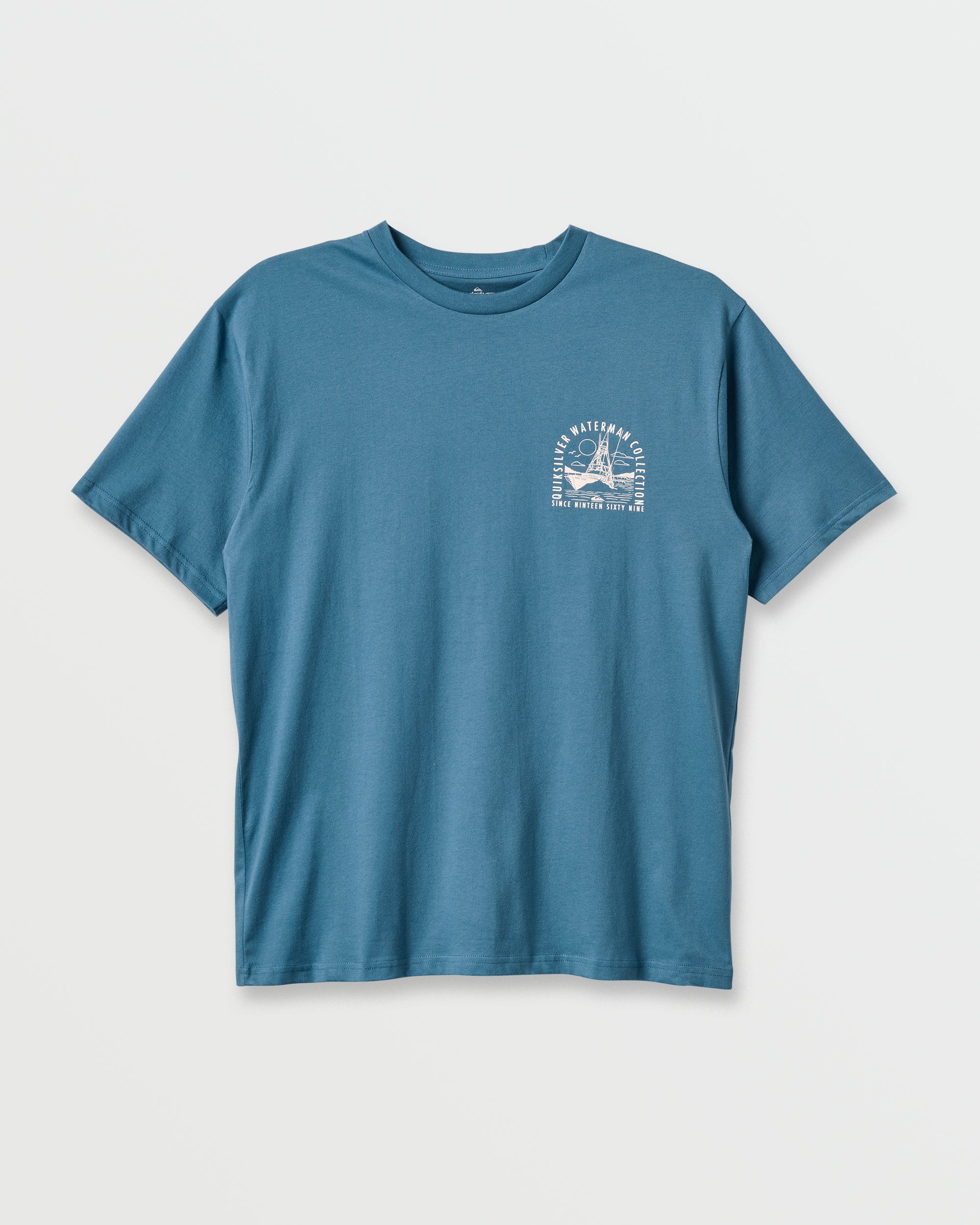 Waterman Out To Sea Classic T-shirt - Real Teal | Quiksilver