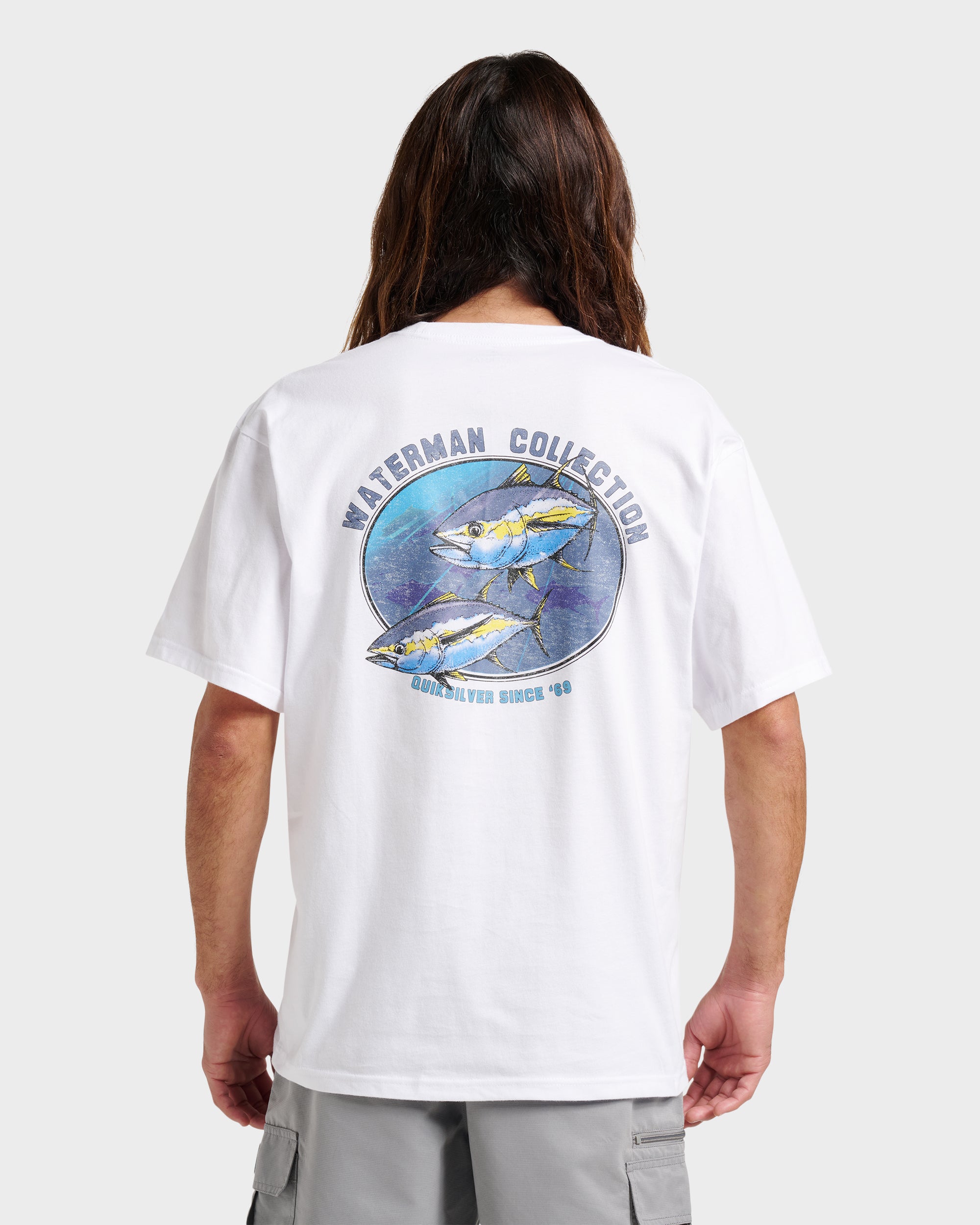 Waterman Double Ahi Classic T-shirt - White | Quiksilver