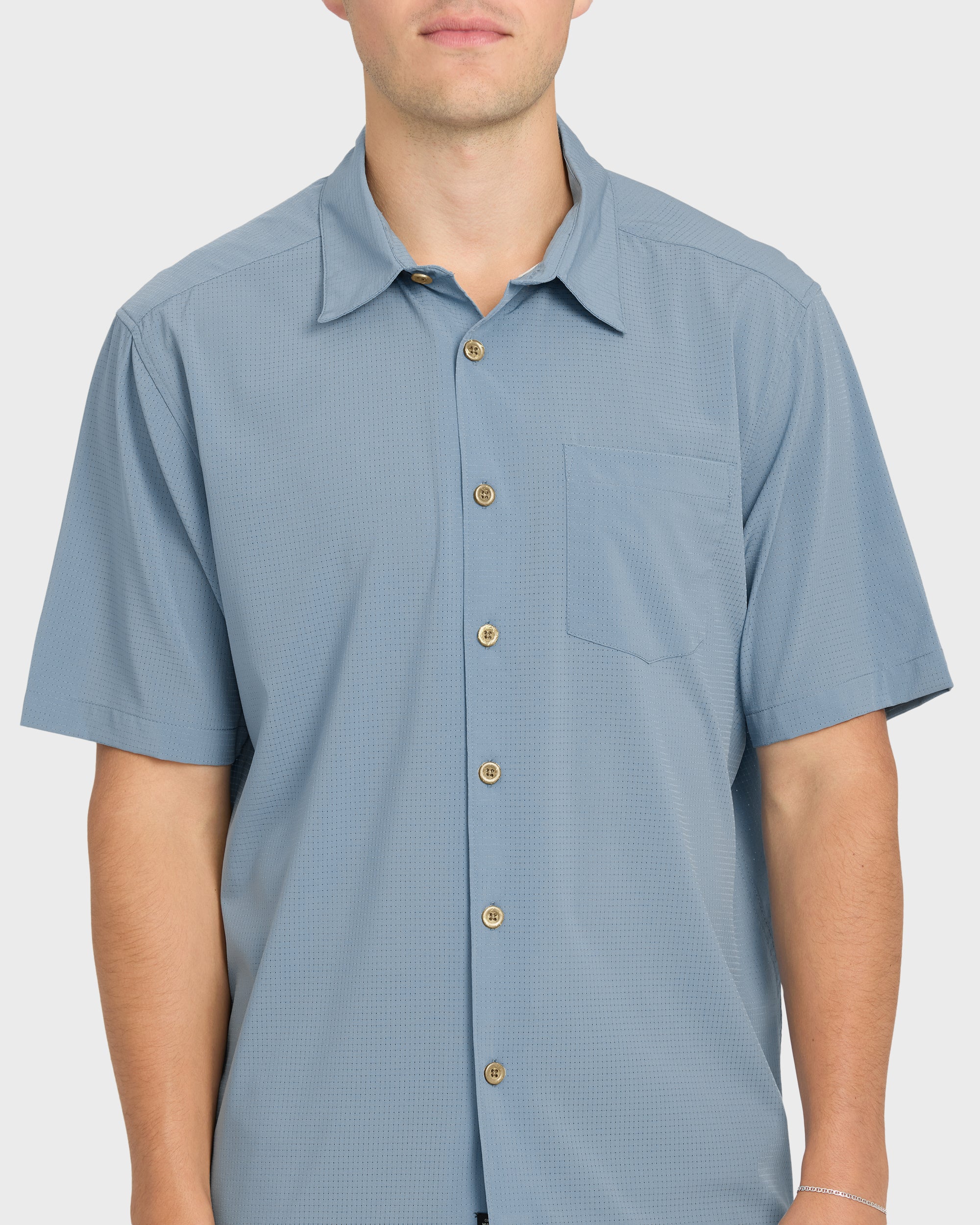 Chaser Short Sleeve Woven Shirt - Blue Shadow | Quiksilver