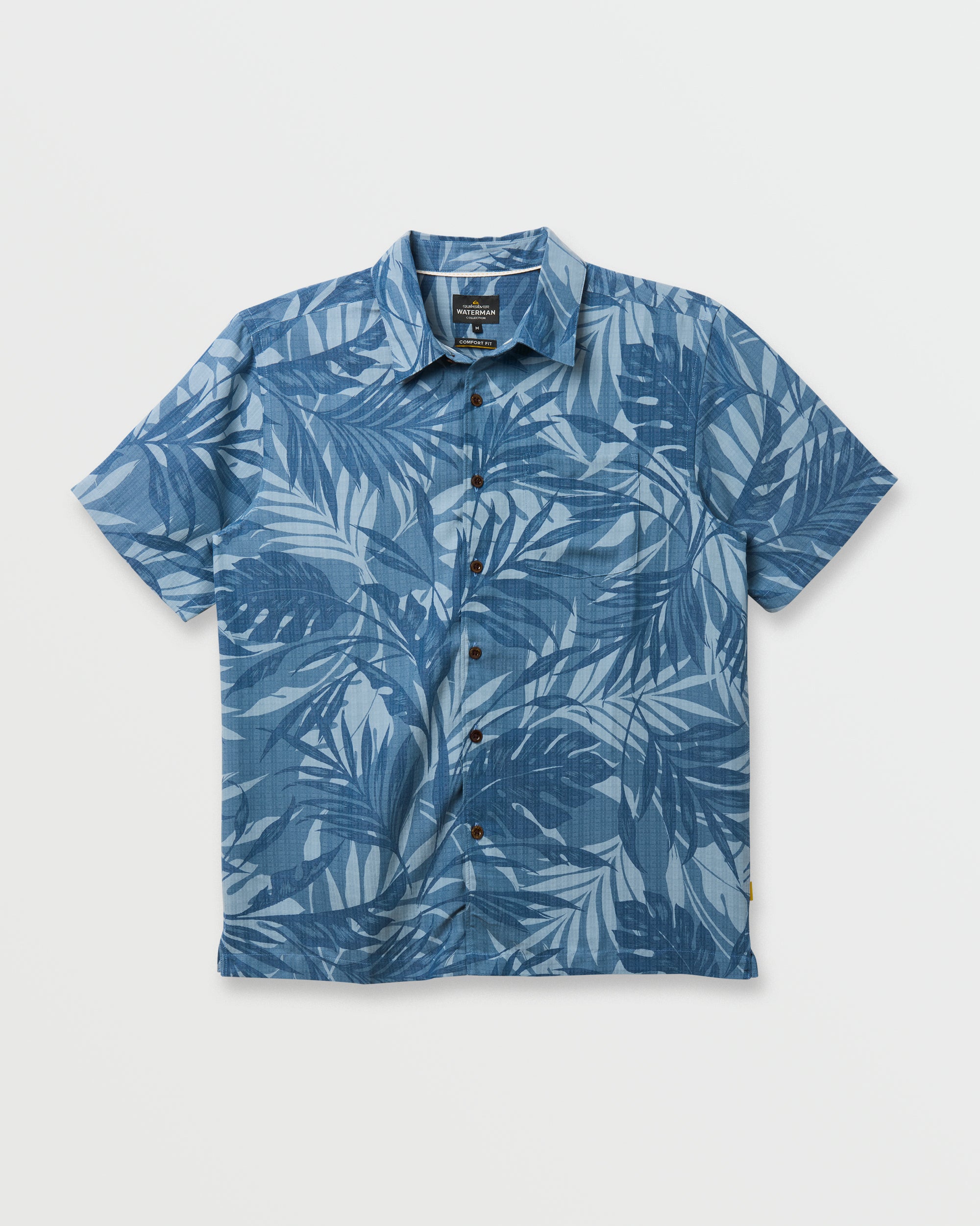 Waterman Botanical Short Sleeve Shirt - Midnight Navy | Quiksilver