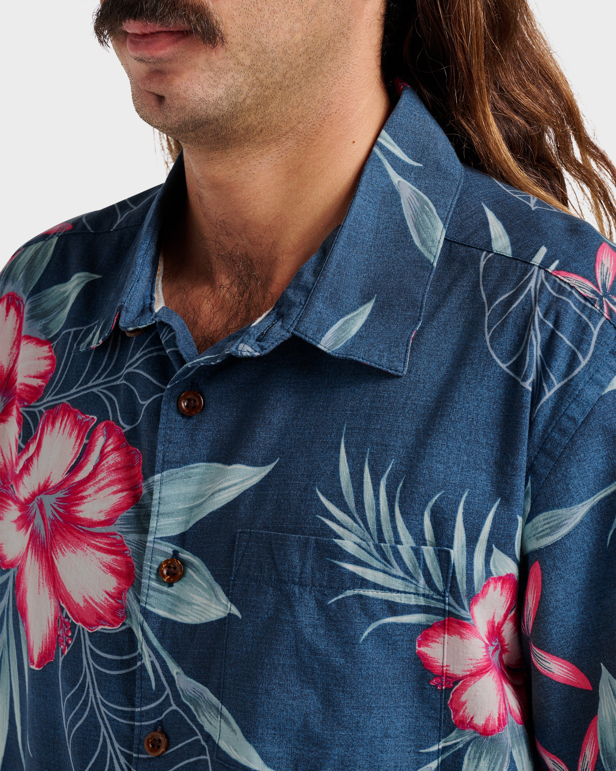 Waterman Playita Floral Shirt - Sargasso Sea | Quiksilver