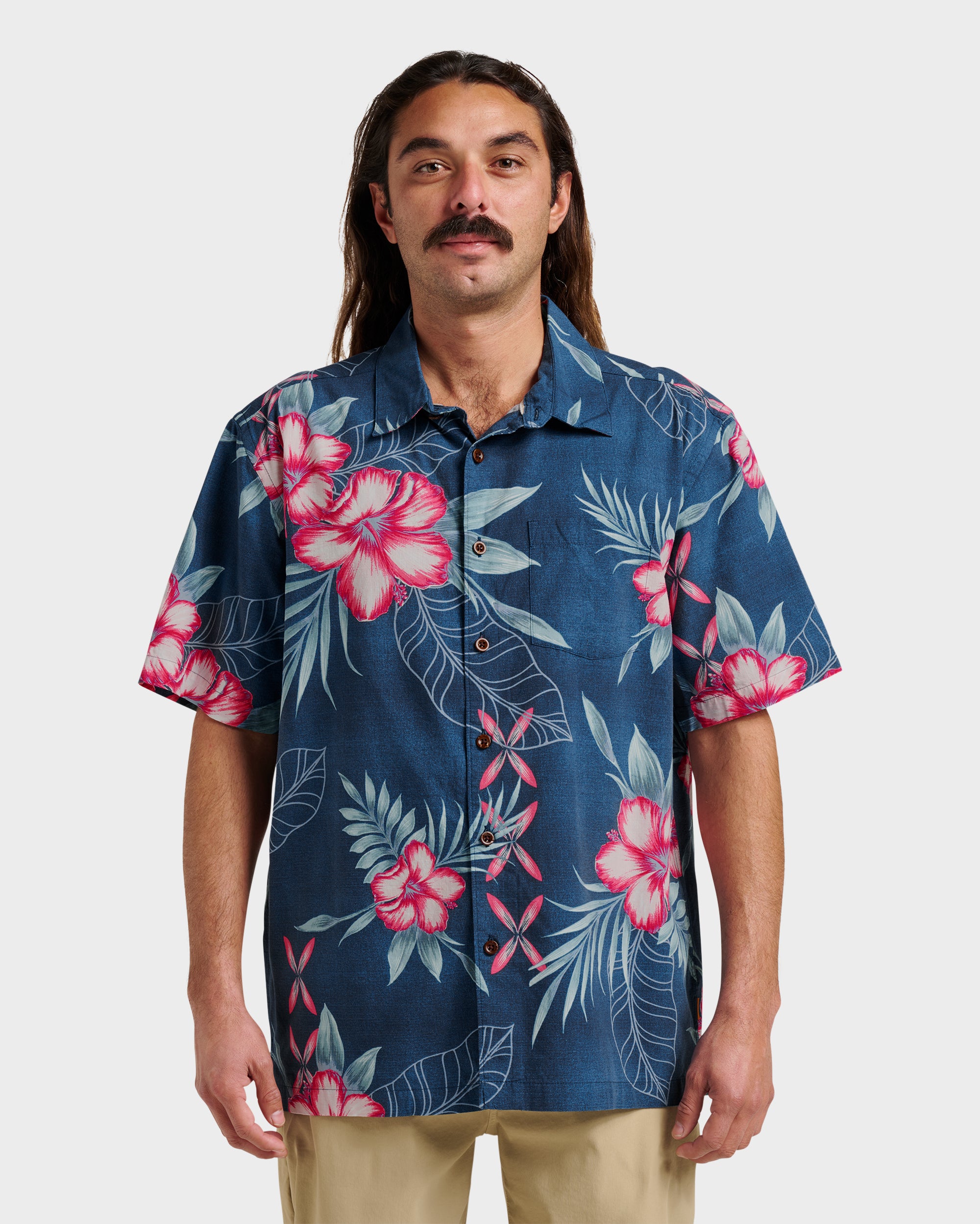 Waterman Playita Floral Shirt - Sargasso Sea | Quiksilver