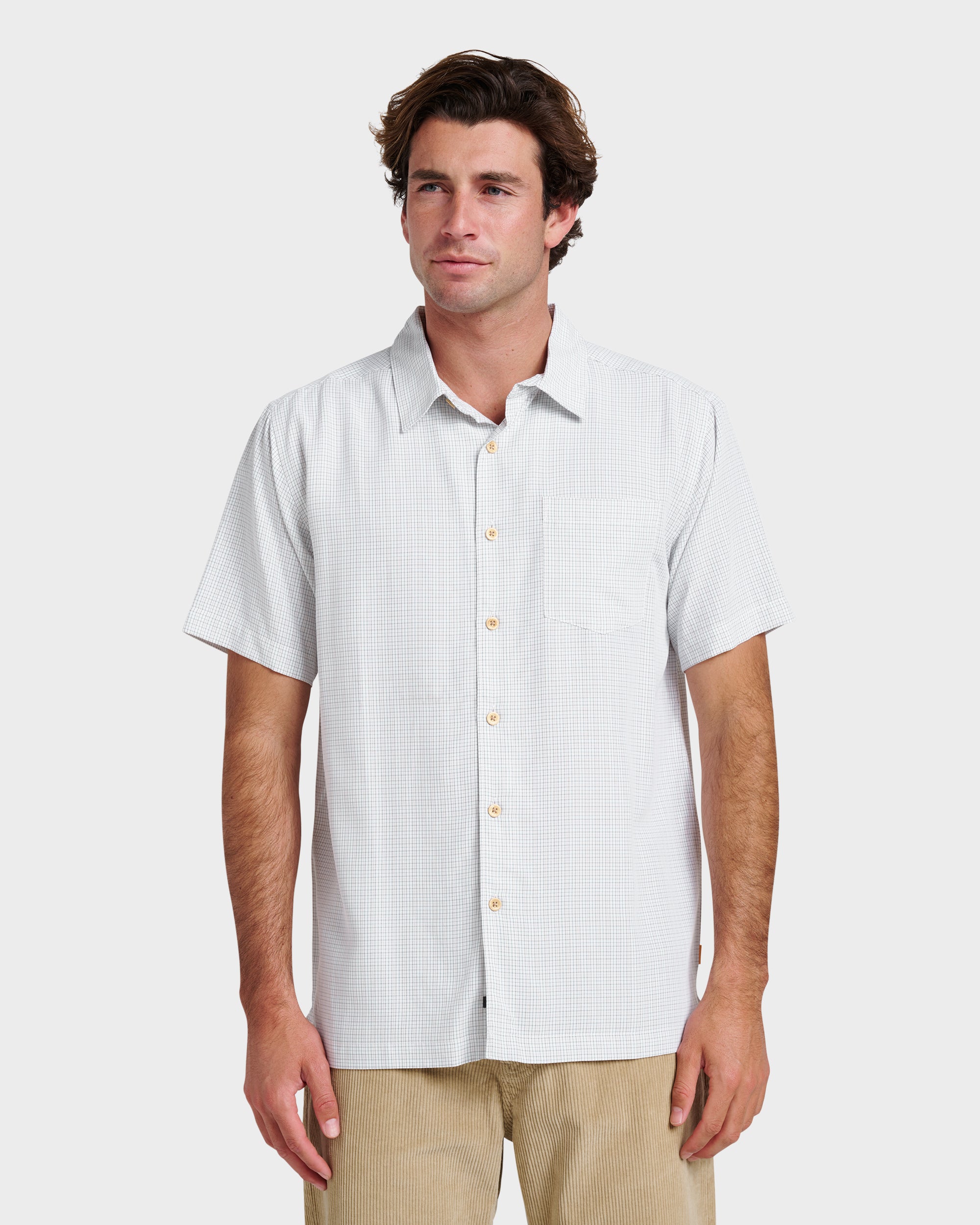 Waterman Checkmate Shirt - White | Quiksilver