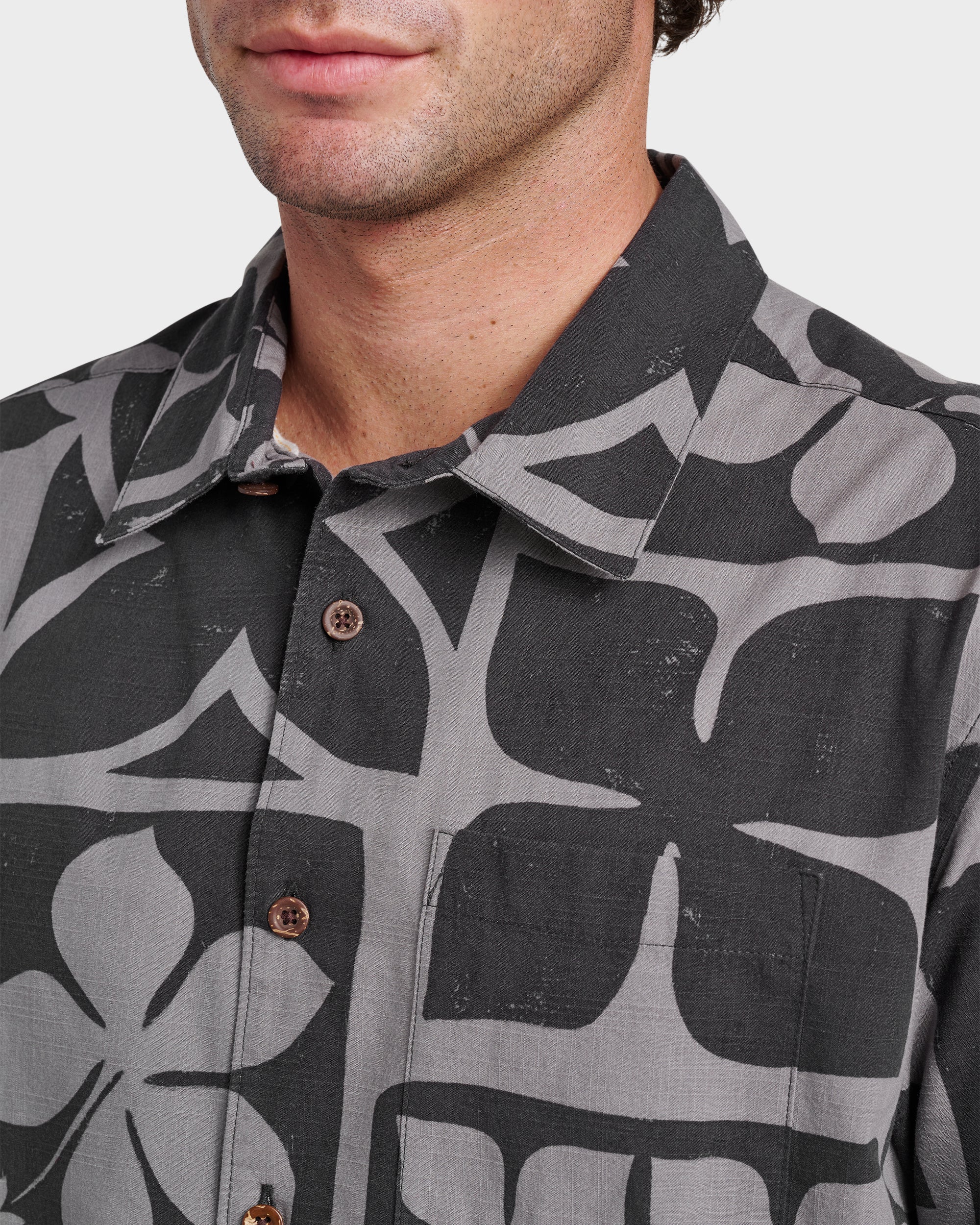 Waterman Tiki Island Shirt - Phantom | Quiksilver
