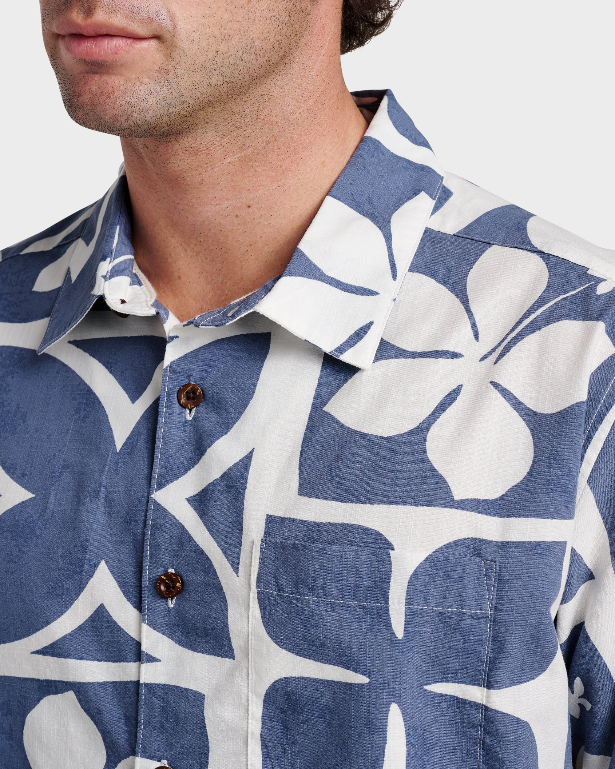 Waterman Tiki Island Shirt - Flint Stone | Quiksilver