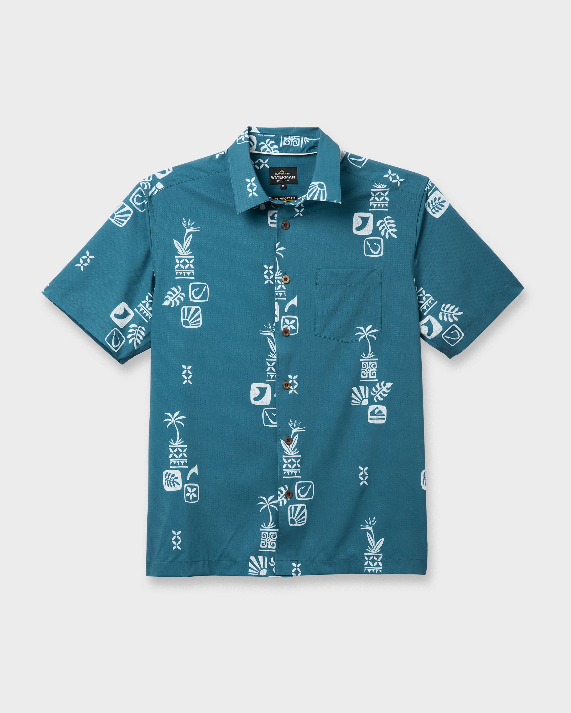 Waterman Mystic Fin Shirt - Real Teal | Quiksilver