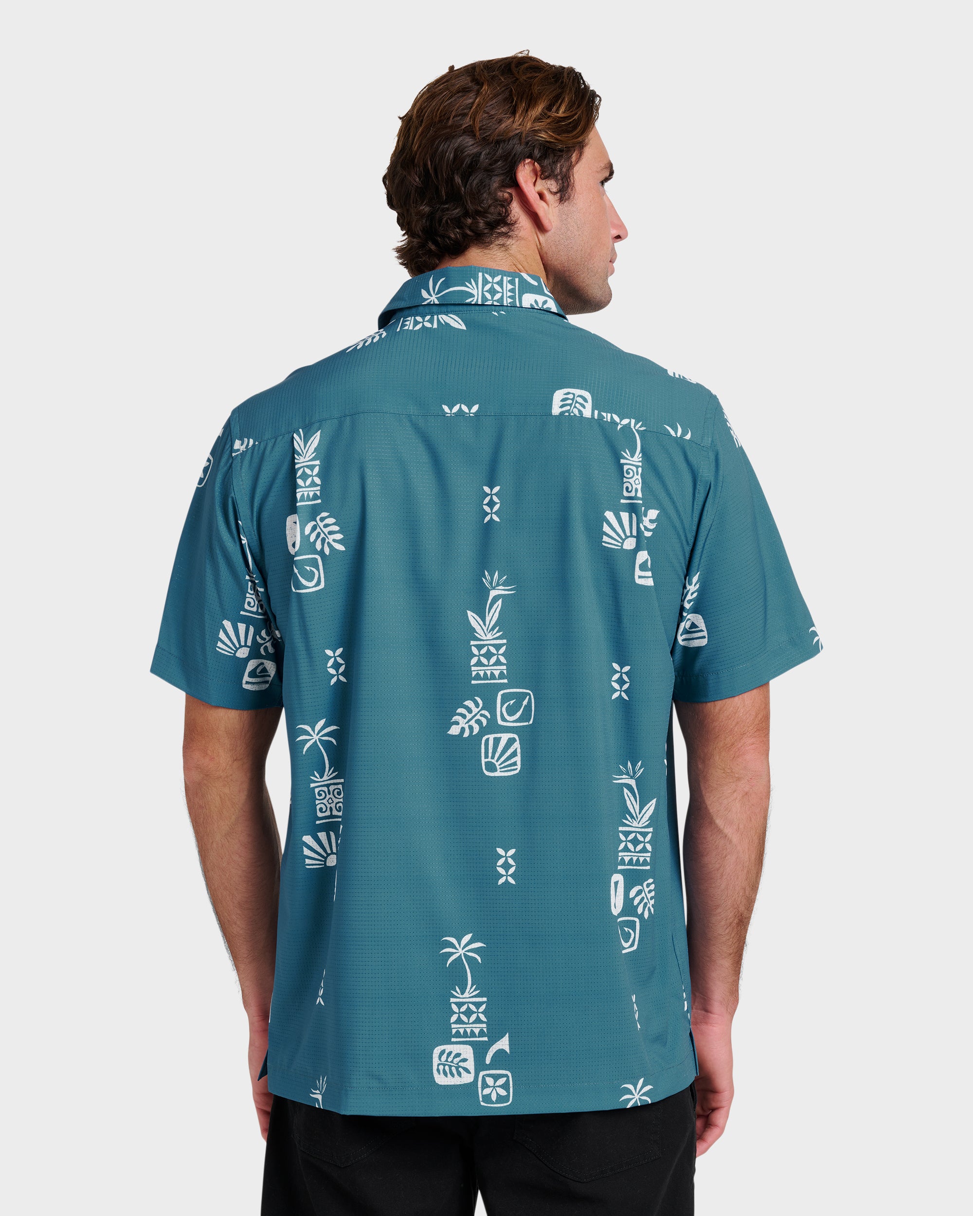 Waterman Mystic Fin Shirt - Real Teal | Quiksilver
