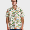 Waterman Surfing Santa Shirt - Moonbeam