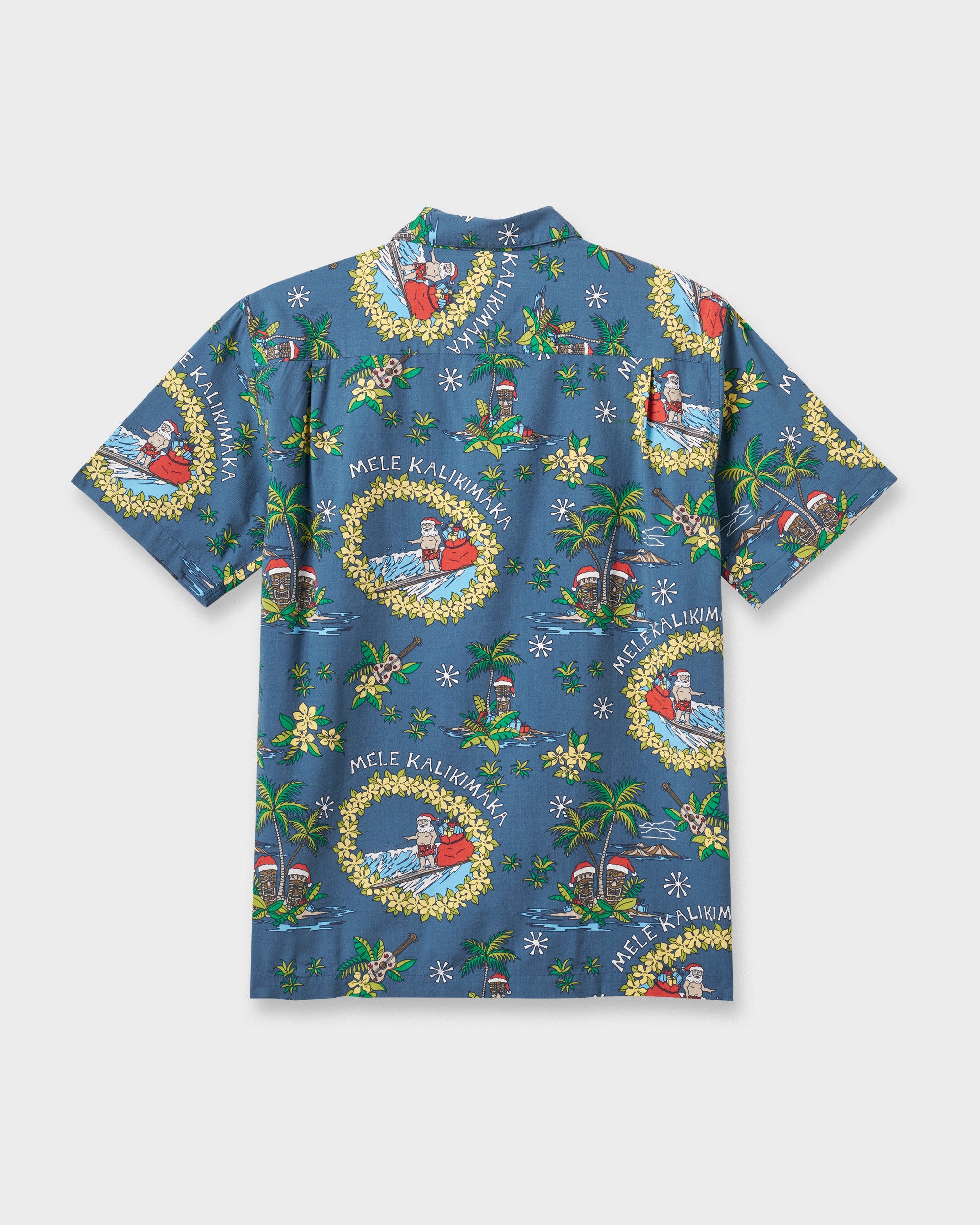 Waterman Surfing Santa Shirt - Real Teal | Quiksilver