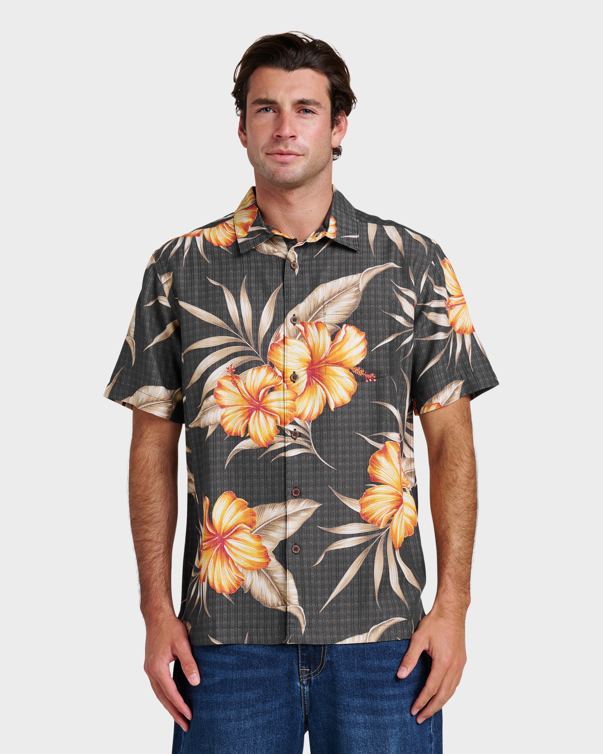 Waterman Tropical Dream Shirt - Black | Quiksilver Waterman Tropical Dream Shirt - Black | Quiksilver