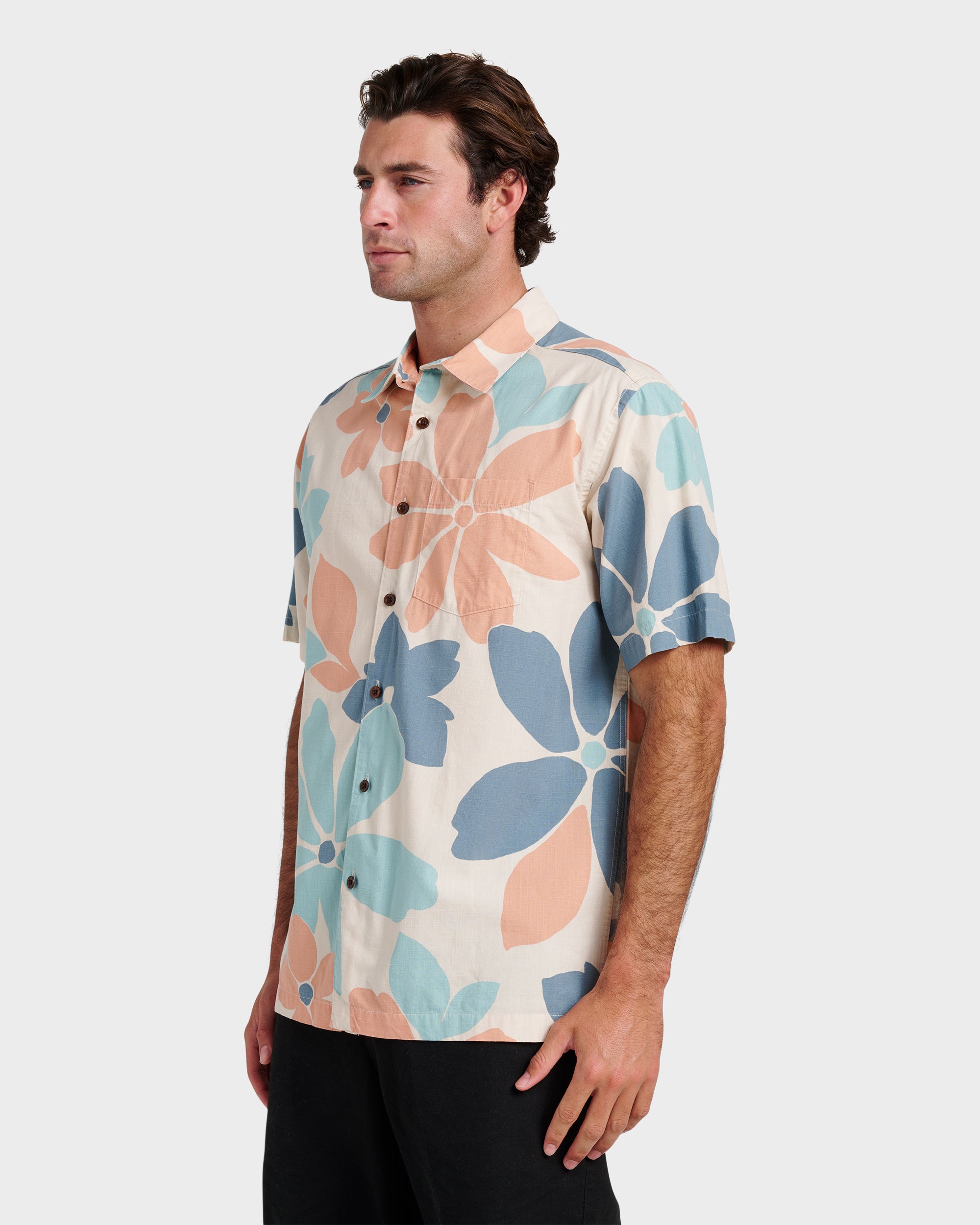 Waterman Flower Power Shirt - Moonbeam | Quiksilver
