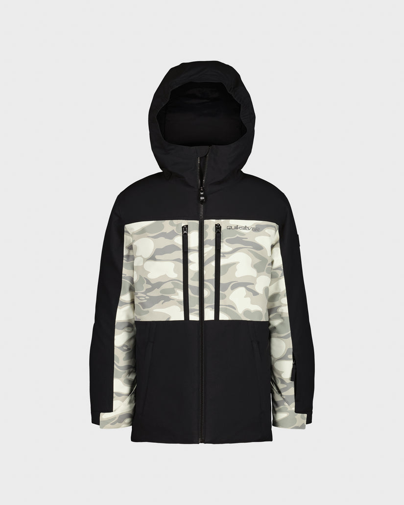 Boys Double Black Snow Jacket