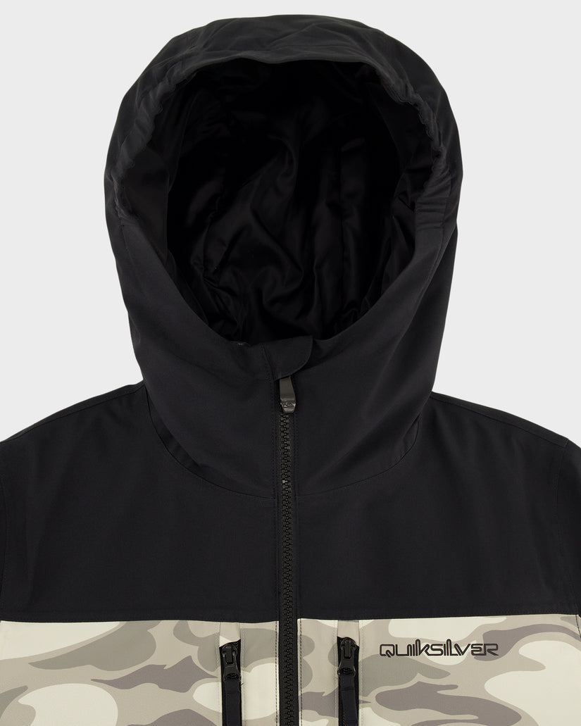 Boys Double Black Snow Jacket