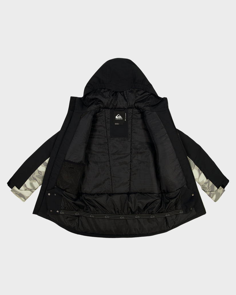 Boys Double Black Snow Jacket