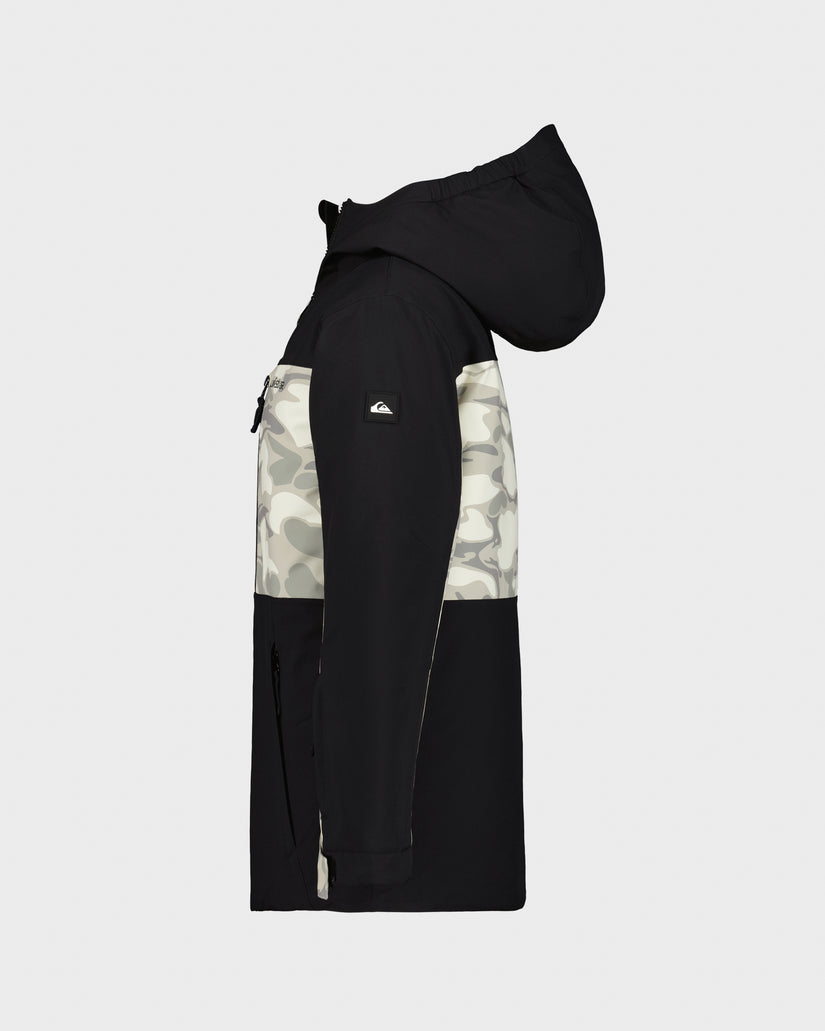 Boys Double Black Snow Jacket