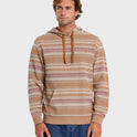 Great Otway Yarn-Dyed Stripe Pullover Hoodie - Bone White