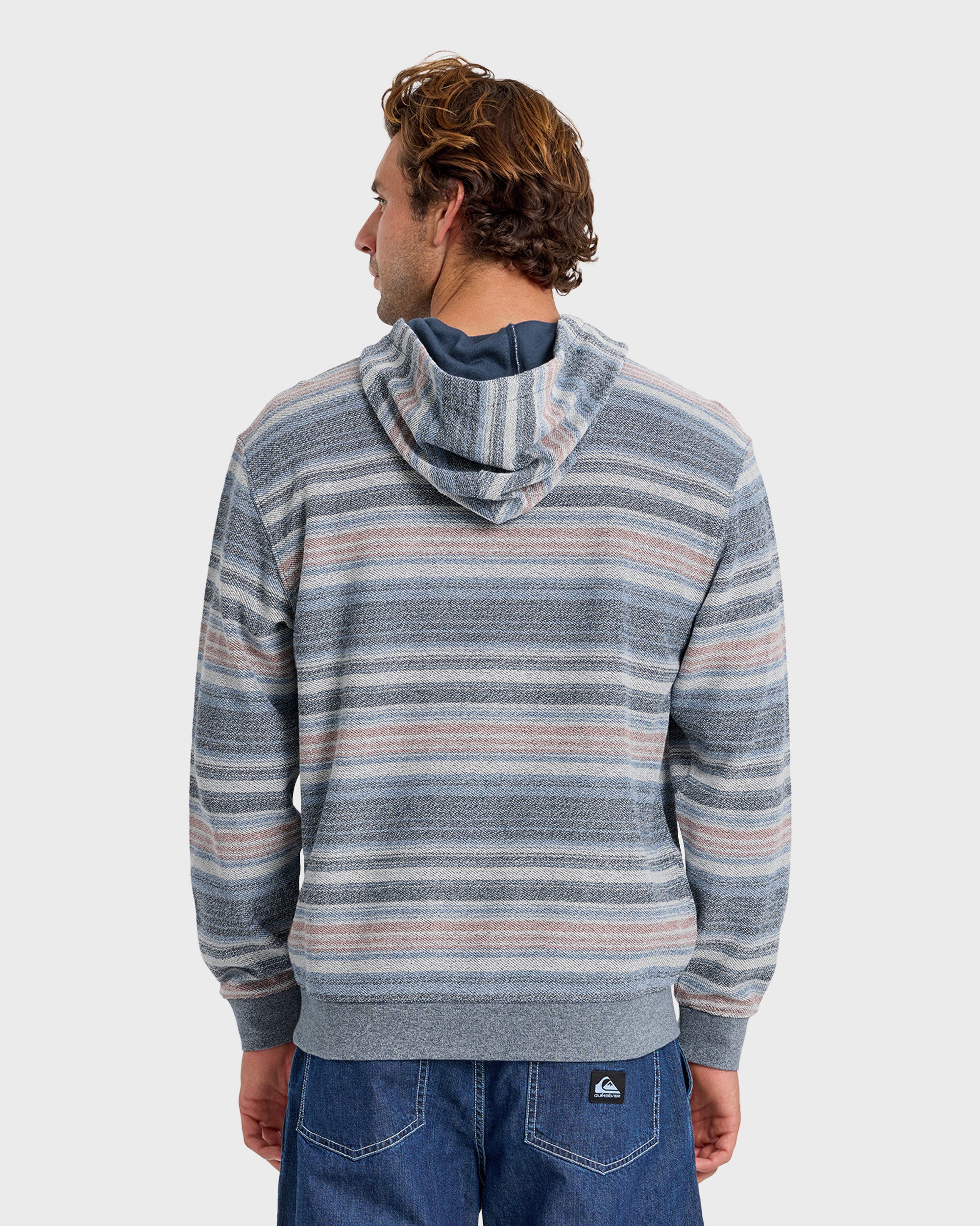 Great Otway Yarn-Dyed Stripe Pullover Hoodie - Dark Denim | Quiksilver