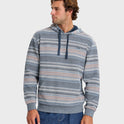 Great Otway Yarn-Dyed Stripe Pullover Hoodie - Dark Denim