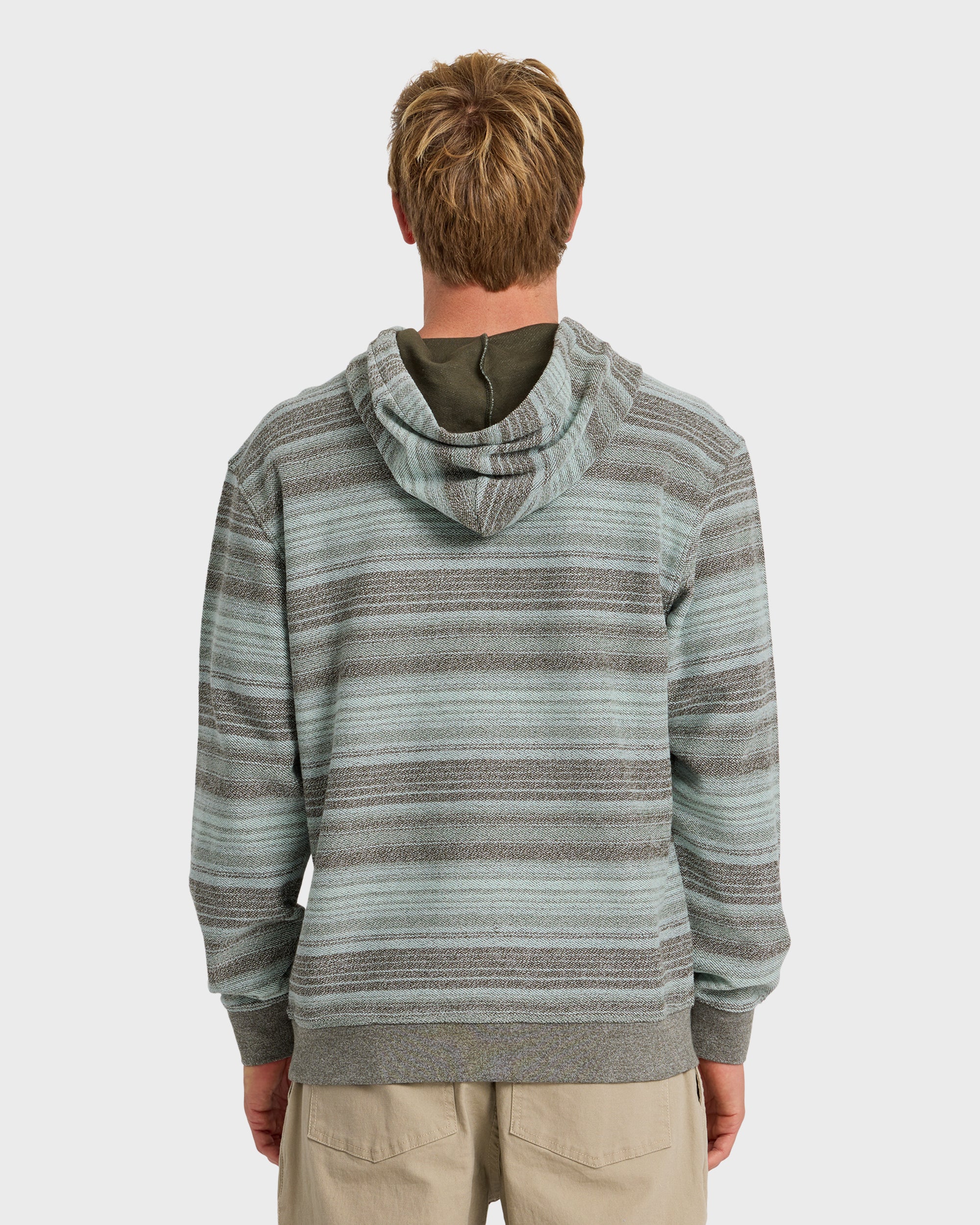 Great Otway Yarn-Dyed Stripe Pullover Hoodie - Grape Leaf | Quiksilver