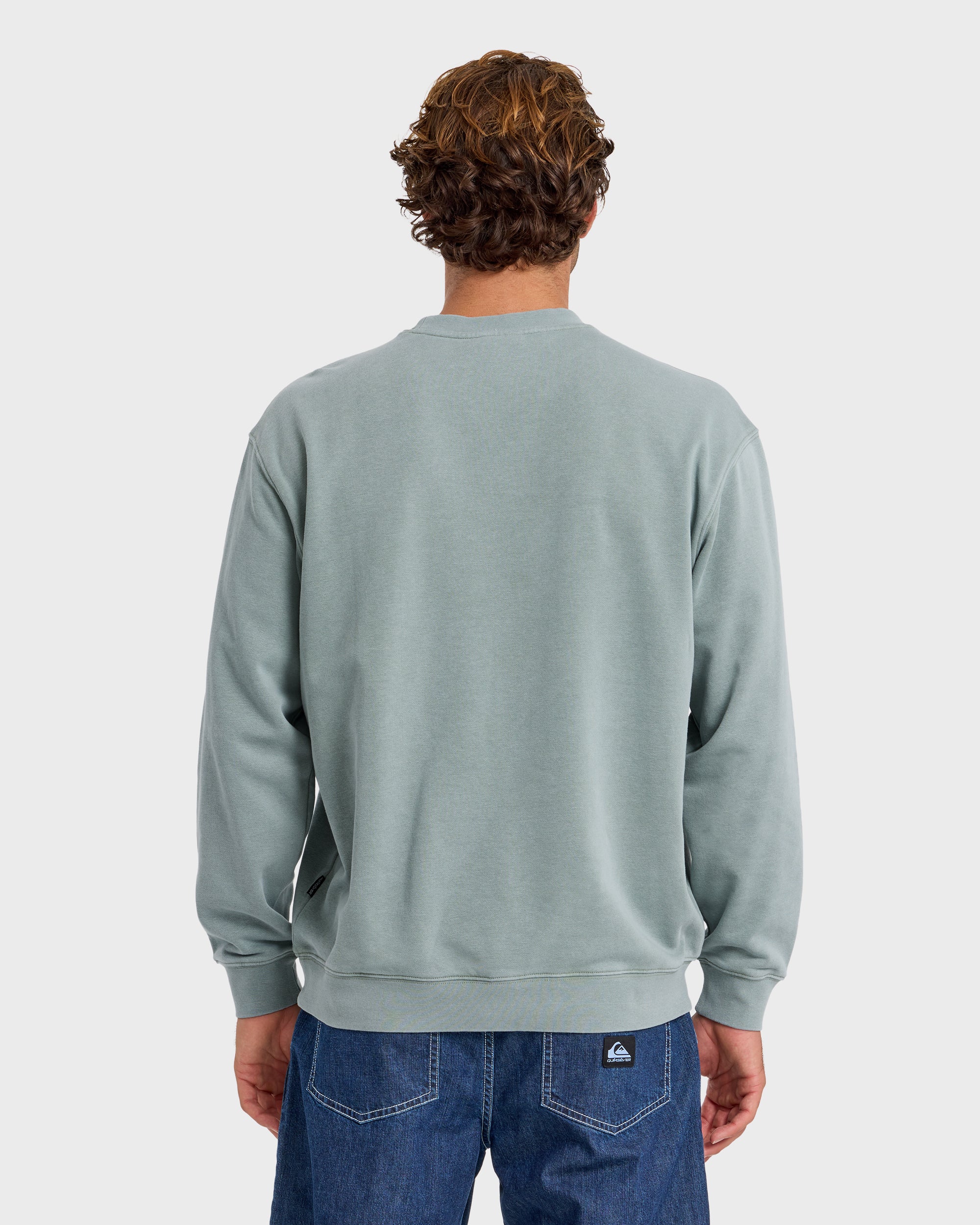 Saltwater Mineral Wash Crewneck Sweatshirt - Lily Pad | Quiksilver