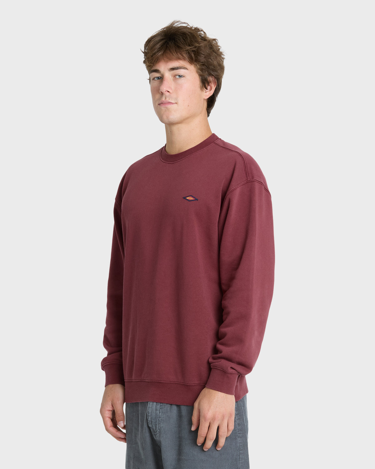 Saltwater-Mineral-Wash-Crewneck-Sweatshirt-Oxblood-Red-4