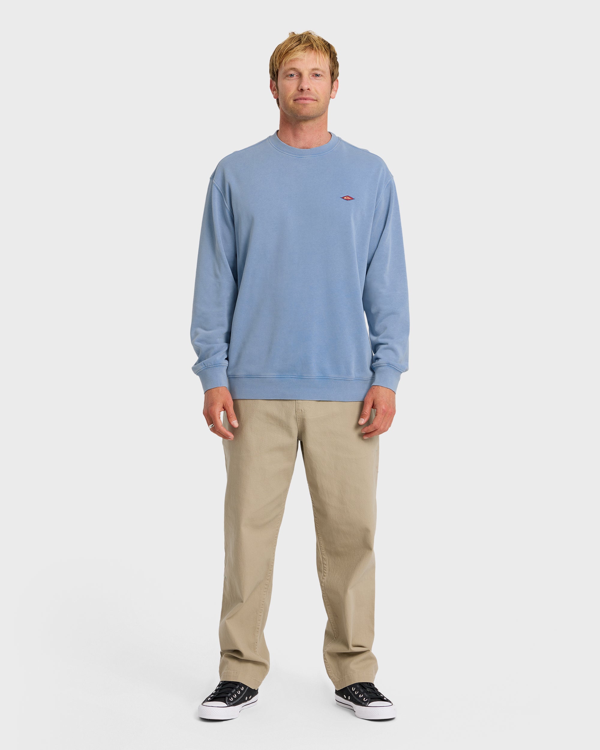 Saltwater Mineral Wash Crewneck Sweatshirt - Riviera | Quiksilver