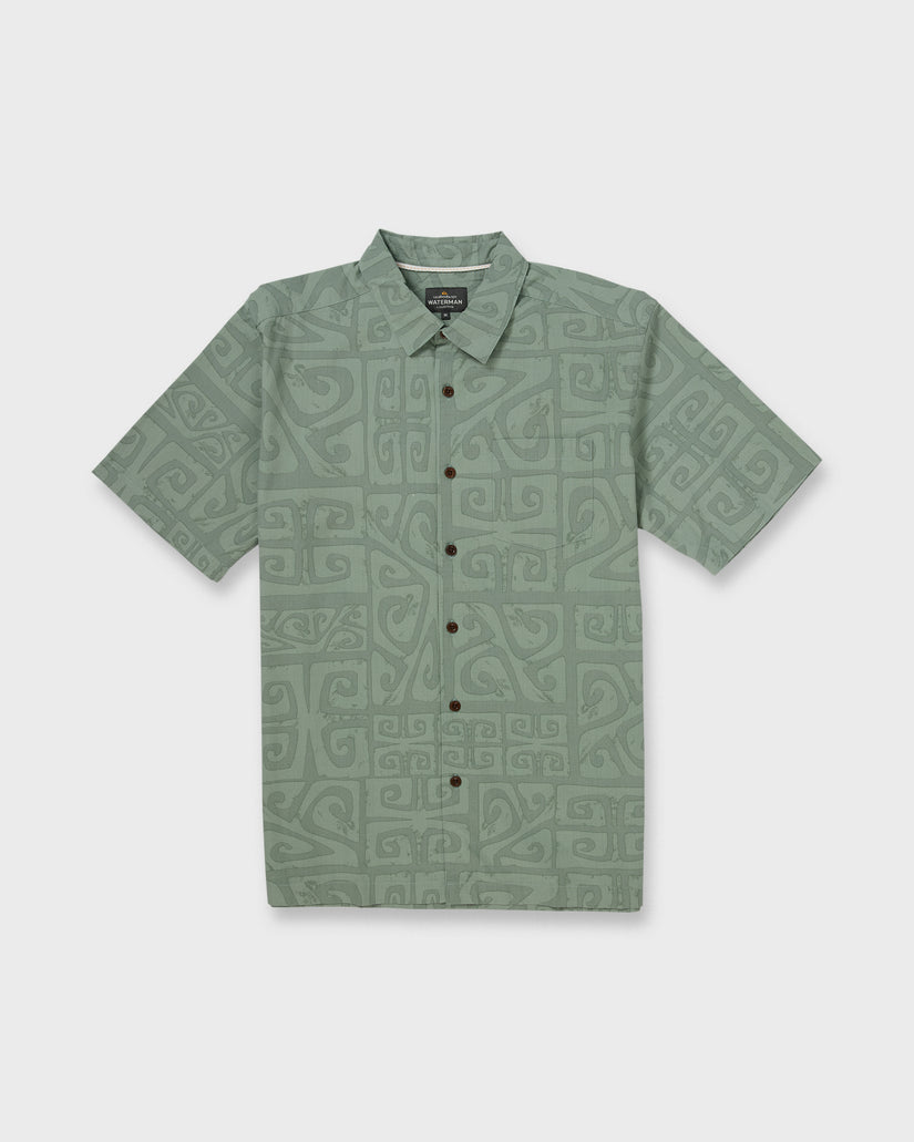 Waterman-Tiki-Beach-Short-Sleeve-Shirt-Lily-Pad-6