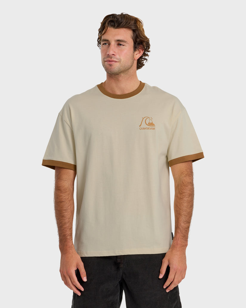 tobacco tshirt Quiksilver Men's Originals Ringer Oversized Short Sleeve T-Shirt Tobacco tobacco tshirt Quiksilver Men's Originals Ringer Oversized Short Sleeve T-Shirt Tobacco