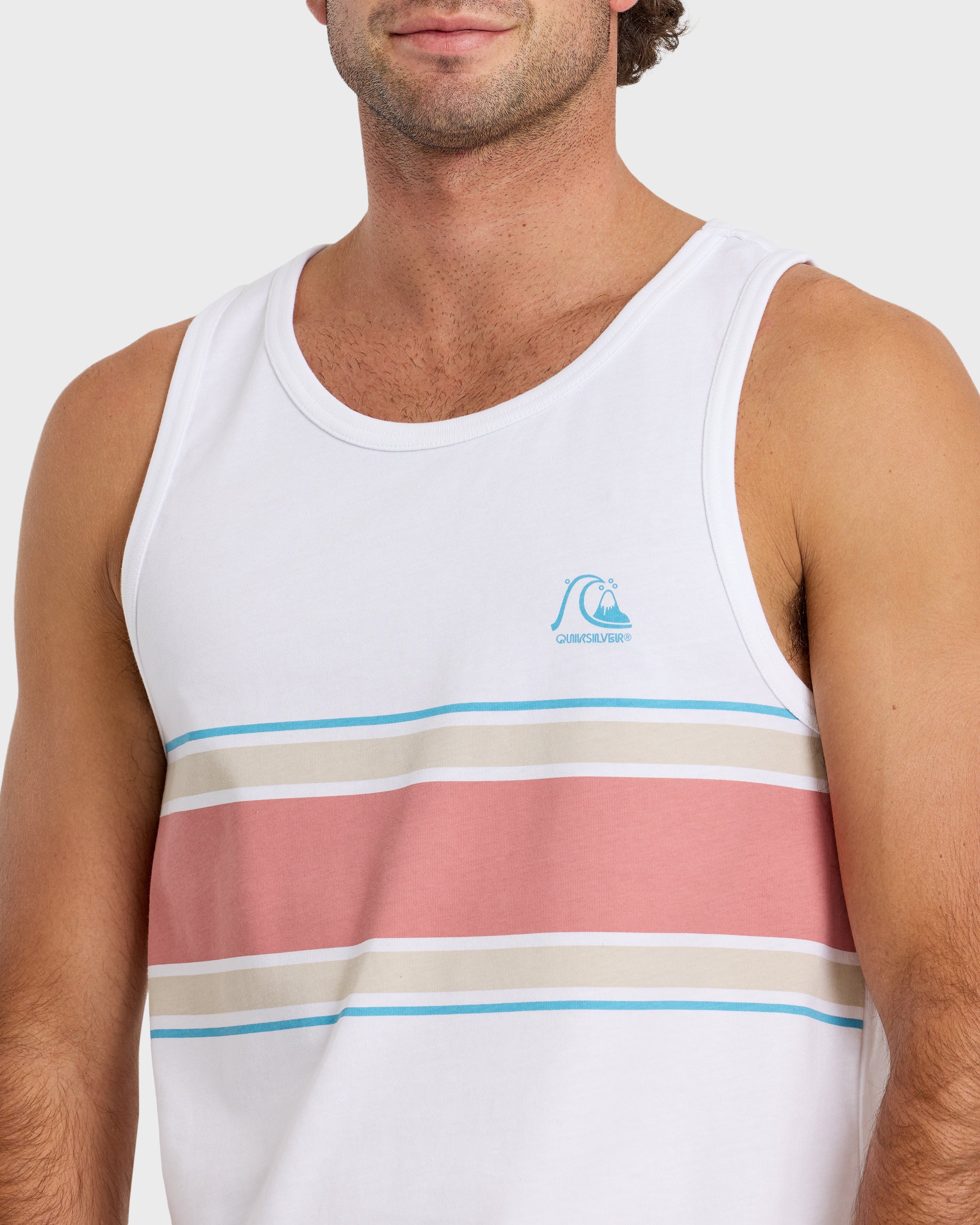 Floater Stripe Tank - White | Quiksilver