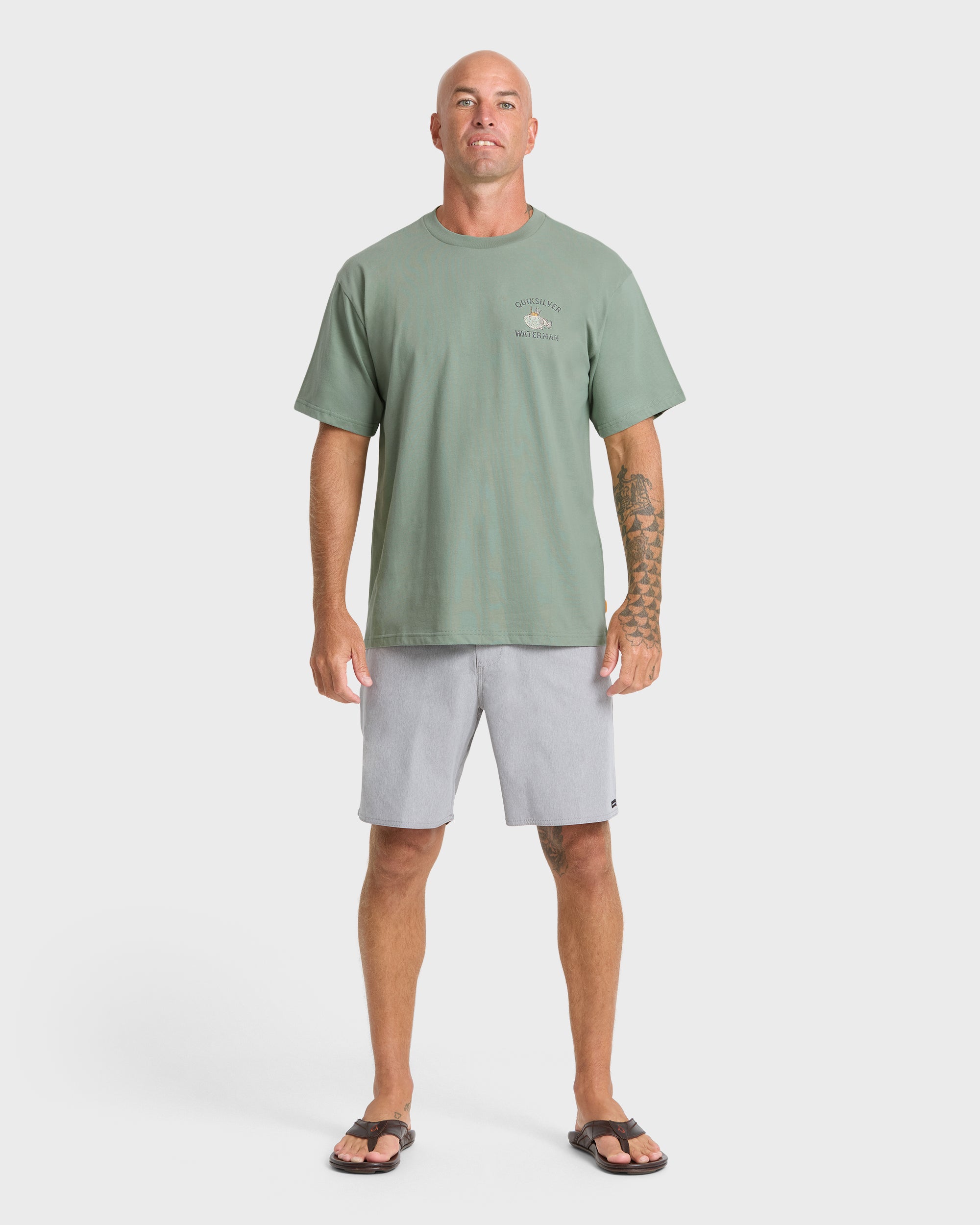 Waterman Mai Tai Time Short Sleeve T‑Shirt - Lily Pad | Quiksilver